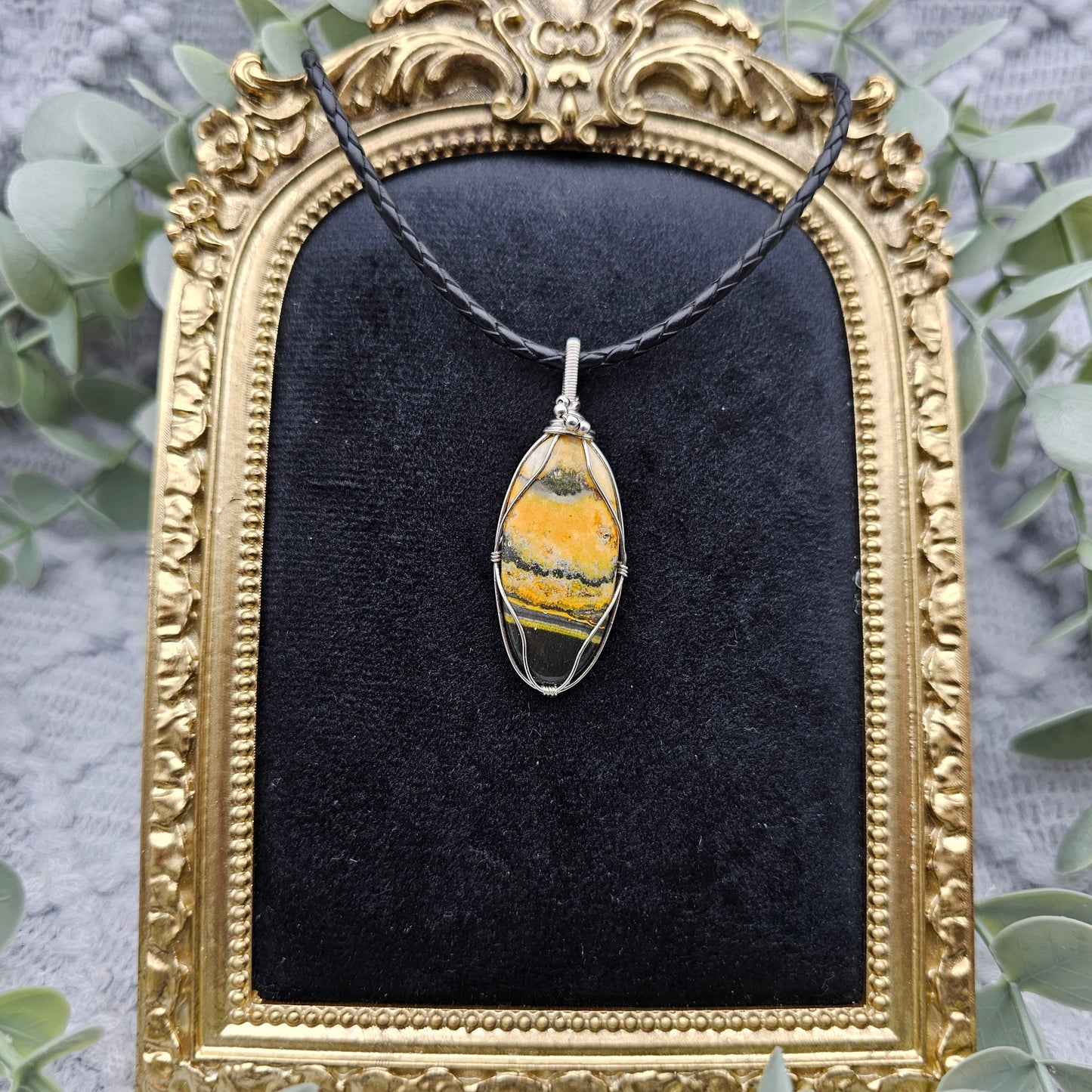 Jaspis Anhänger | 925er Silber | Edelstein Halskette