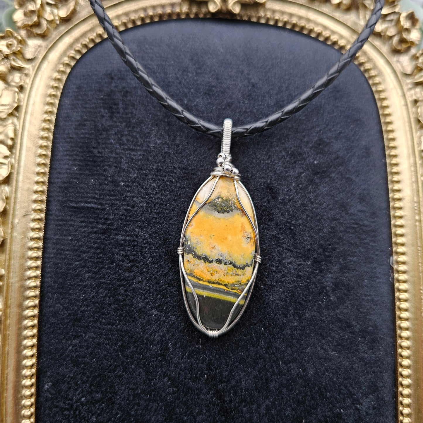 Jaspis Anhänger | 925er Silber | Edelstein Halskette