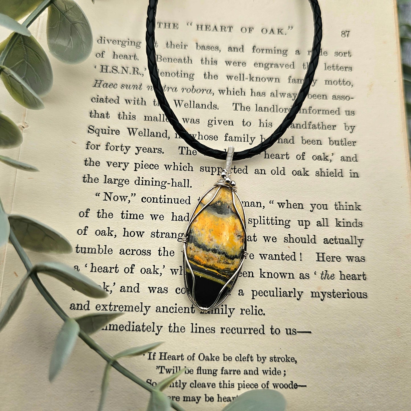 Jaspis Anhänger | 925er Silber | Edelstein Halskette