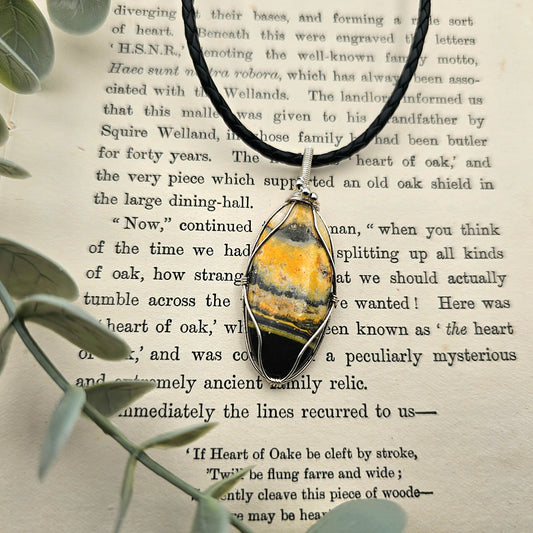 Jaspis Anhänger | 925er Silber | Edelstein Halskette