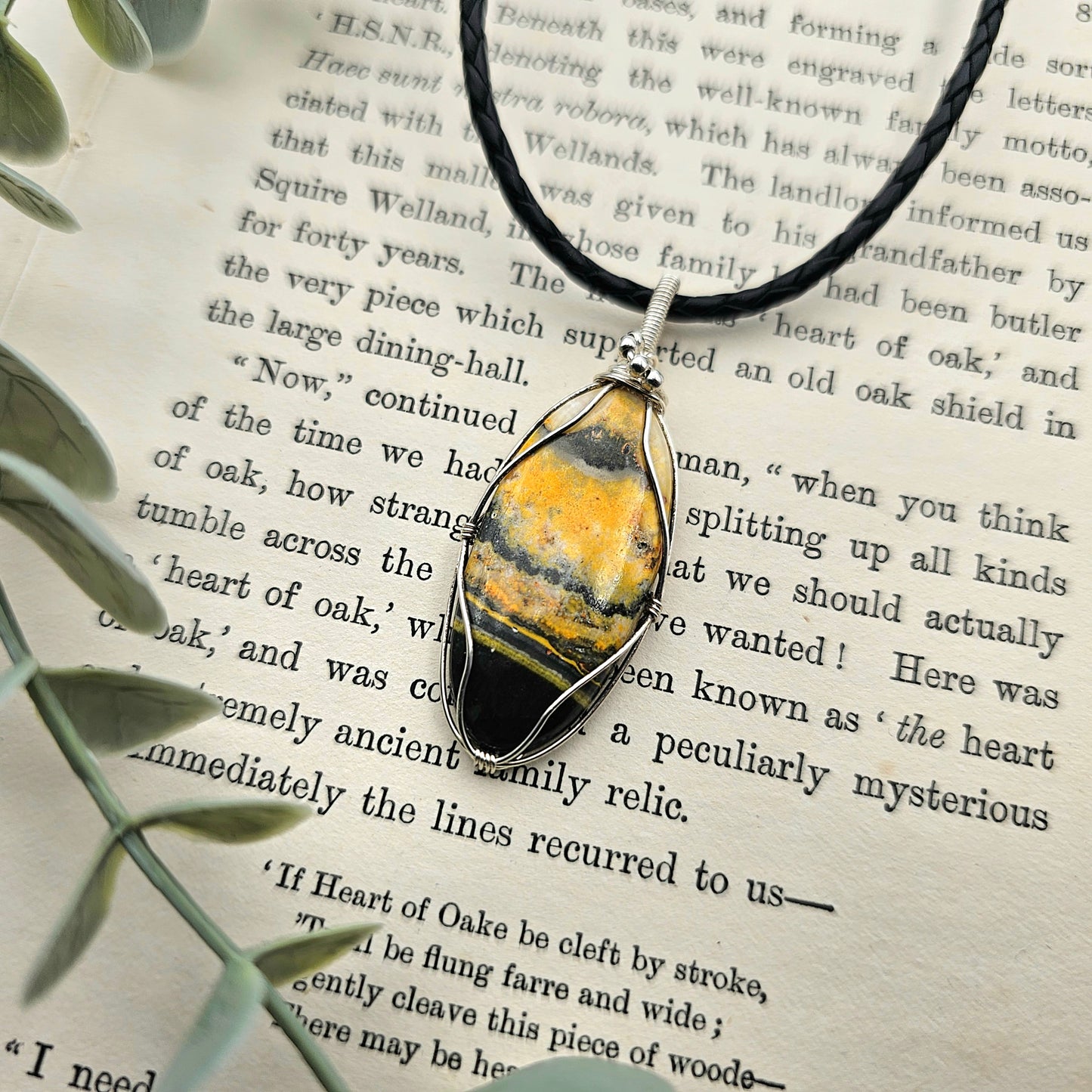 Jaspis Anhänger | 925er Silber | Edelstein Halskette