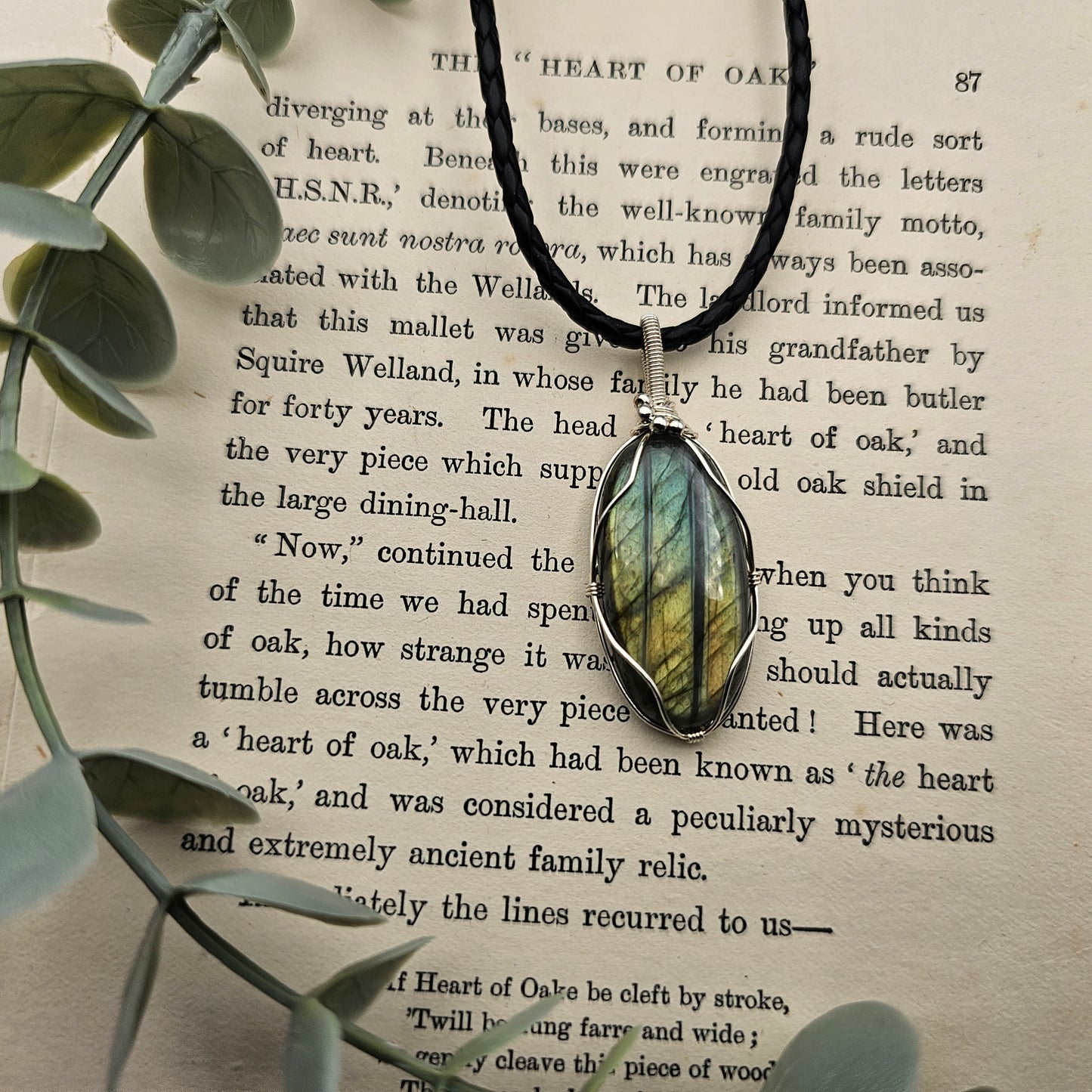 Labradorit Anhänger | 925er Silber | Edelstein Halskette