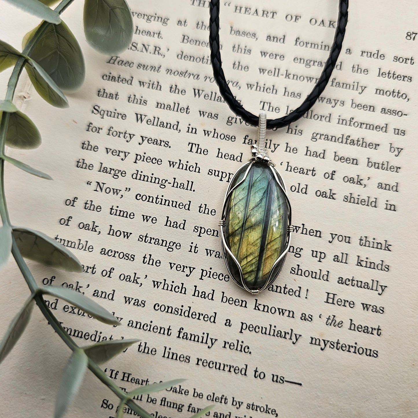 Labradorit Anhänger | 925er Silber | Edelstein Halskette