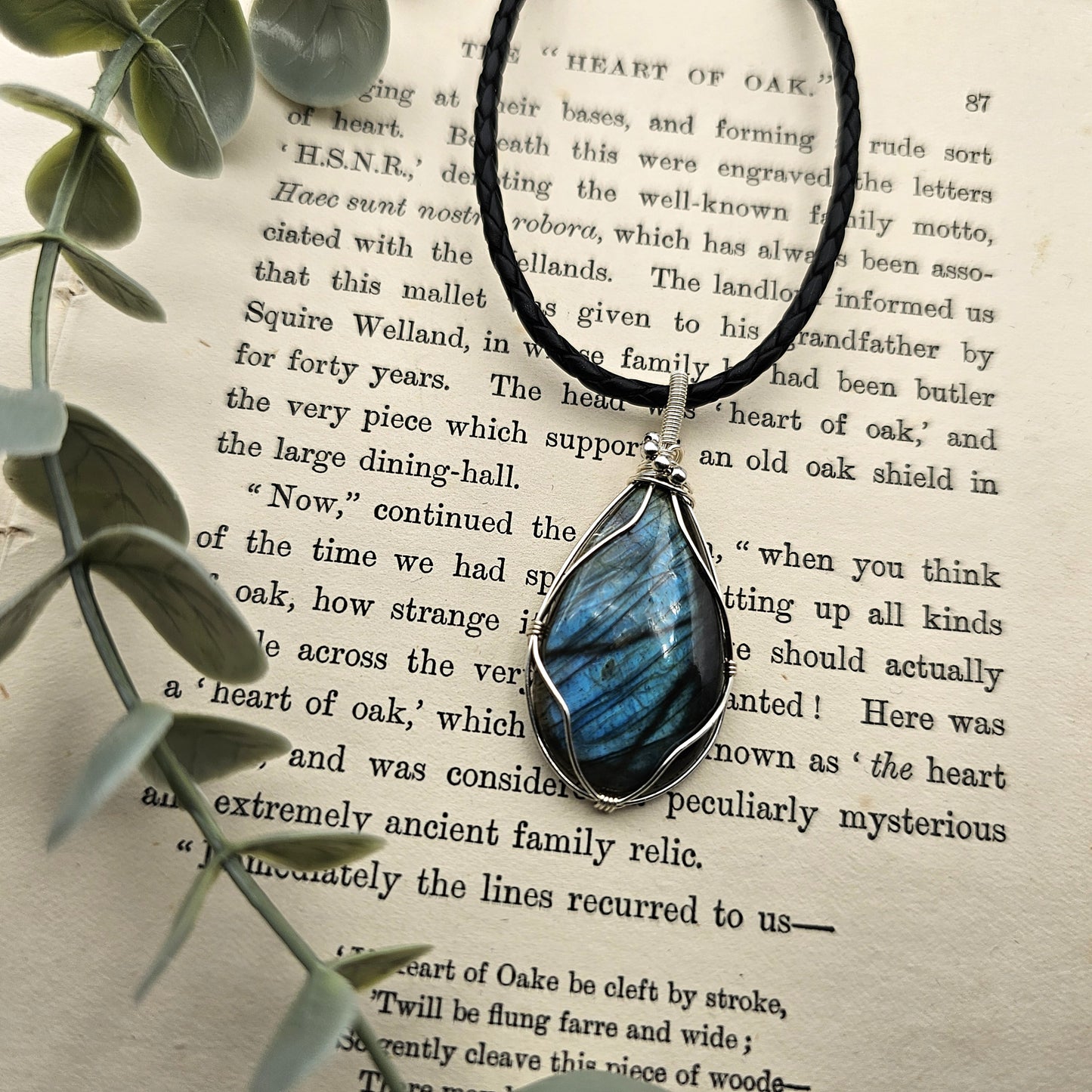 Labradorit Anhänger | 925er Silber | Edelstein Halskette