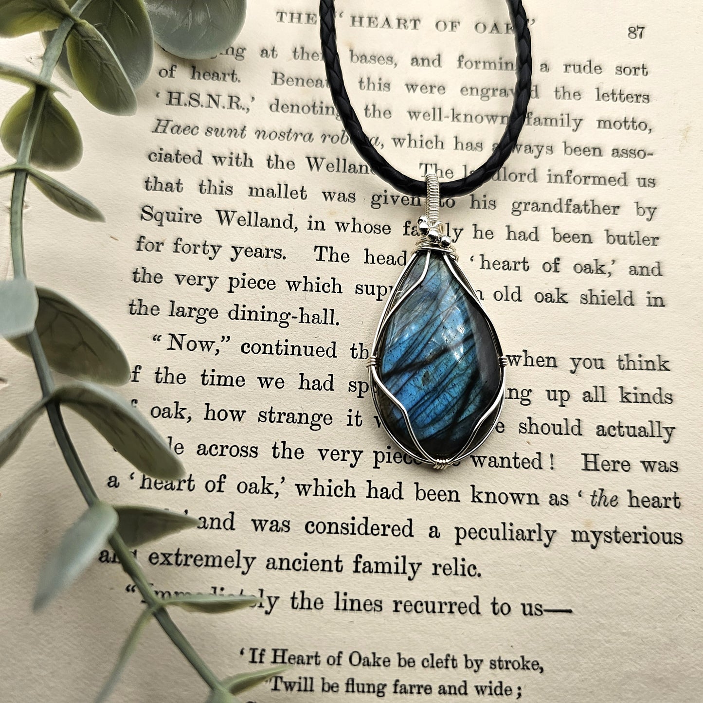 Labradorit Anhänger | 925er Silber | Edelstein Halskette