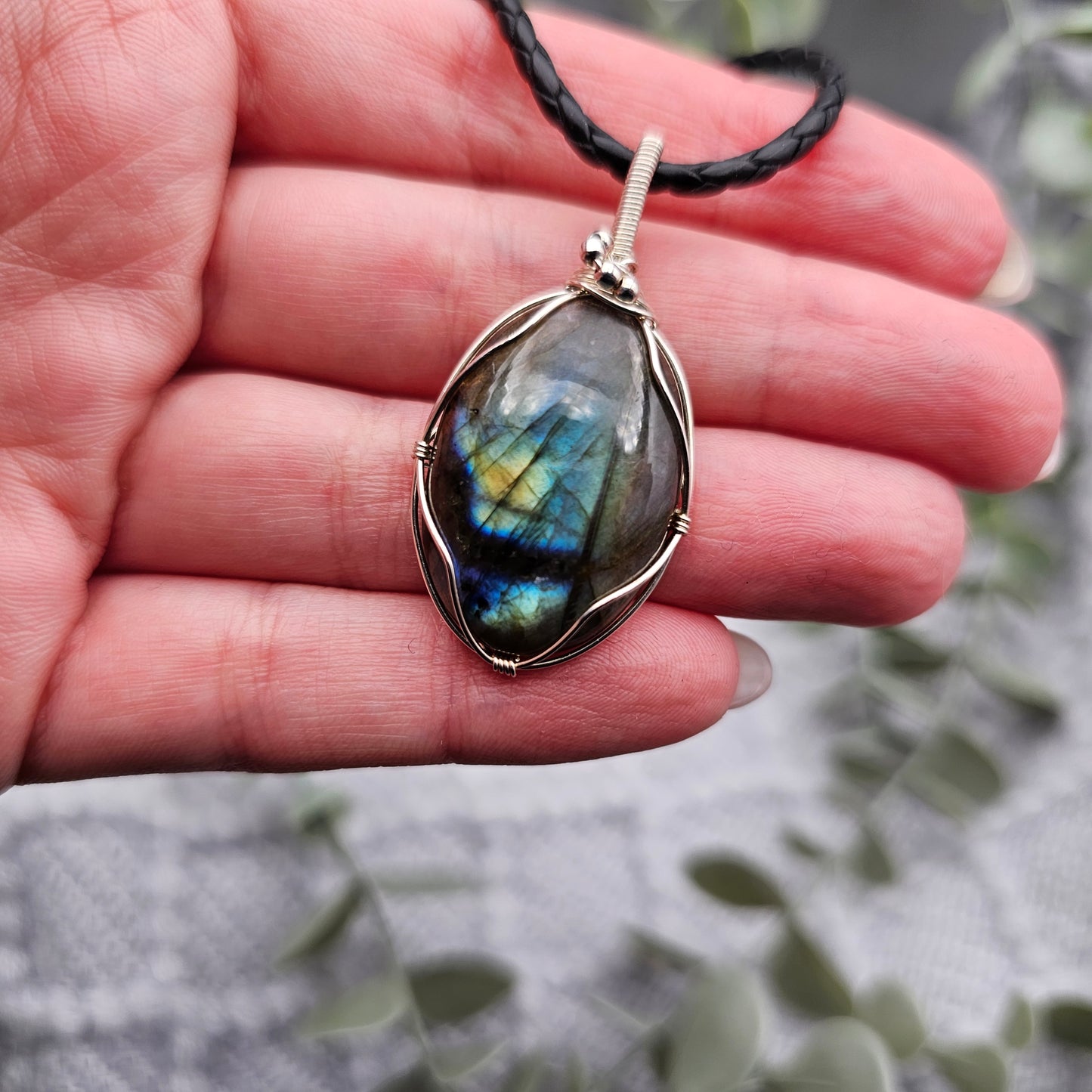 Labradorite Pendant | 925 Sterling Silver | Gemstone Necklace