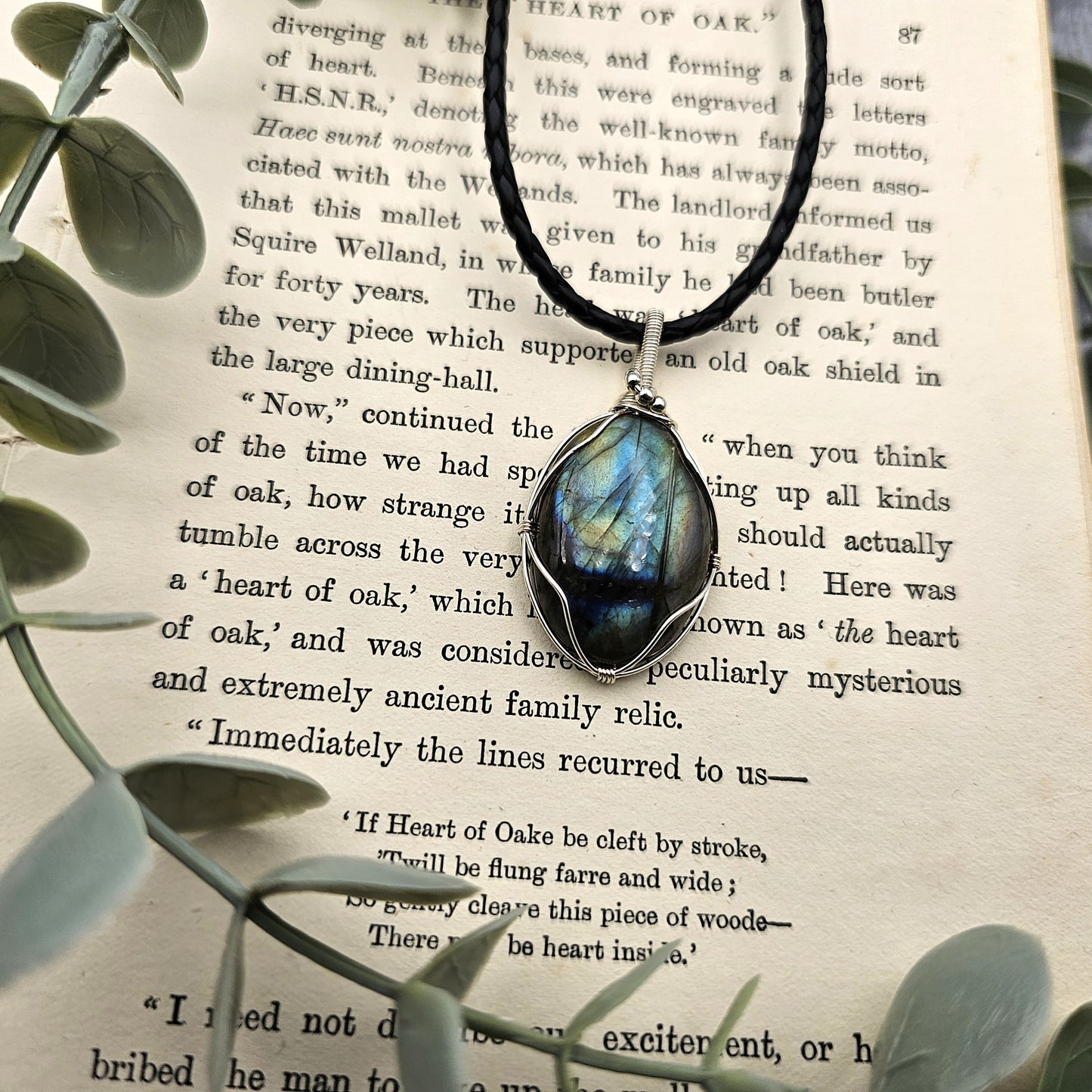 Labradorit Anhänger | 925er Silber | Edelstein Halskette