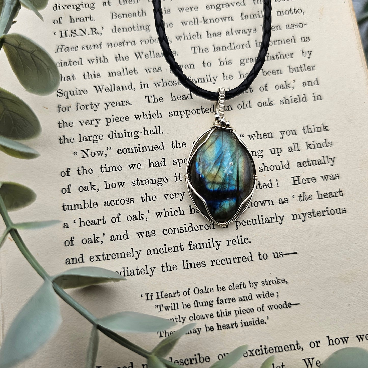 Labradorit Anhänger | 925er Silber | Edelstein Halskette