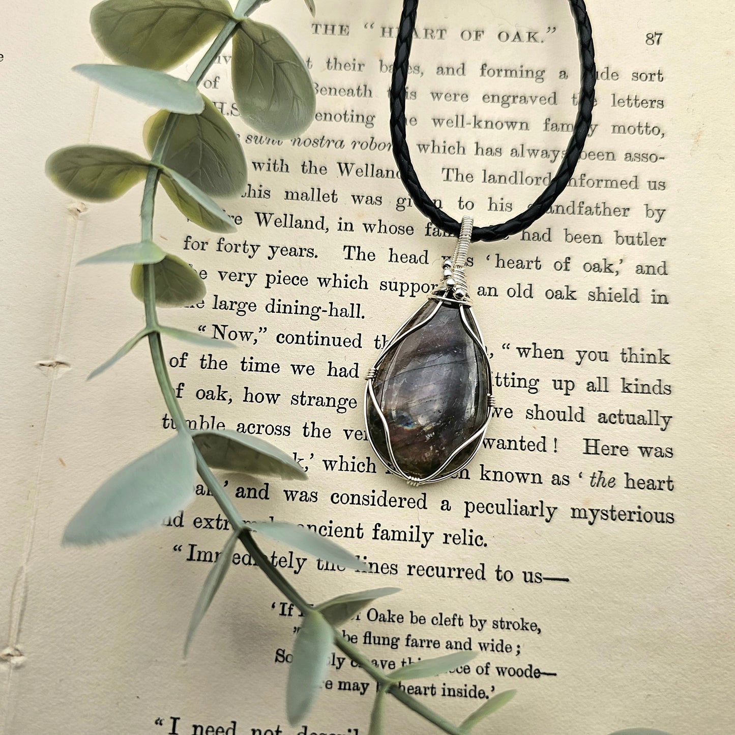 Labradorit Anhänger | 925er Silber | Edelstein Halskette