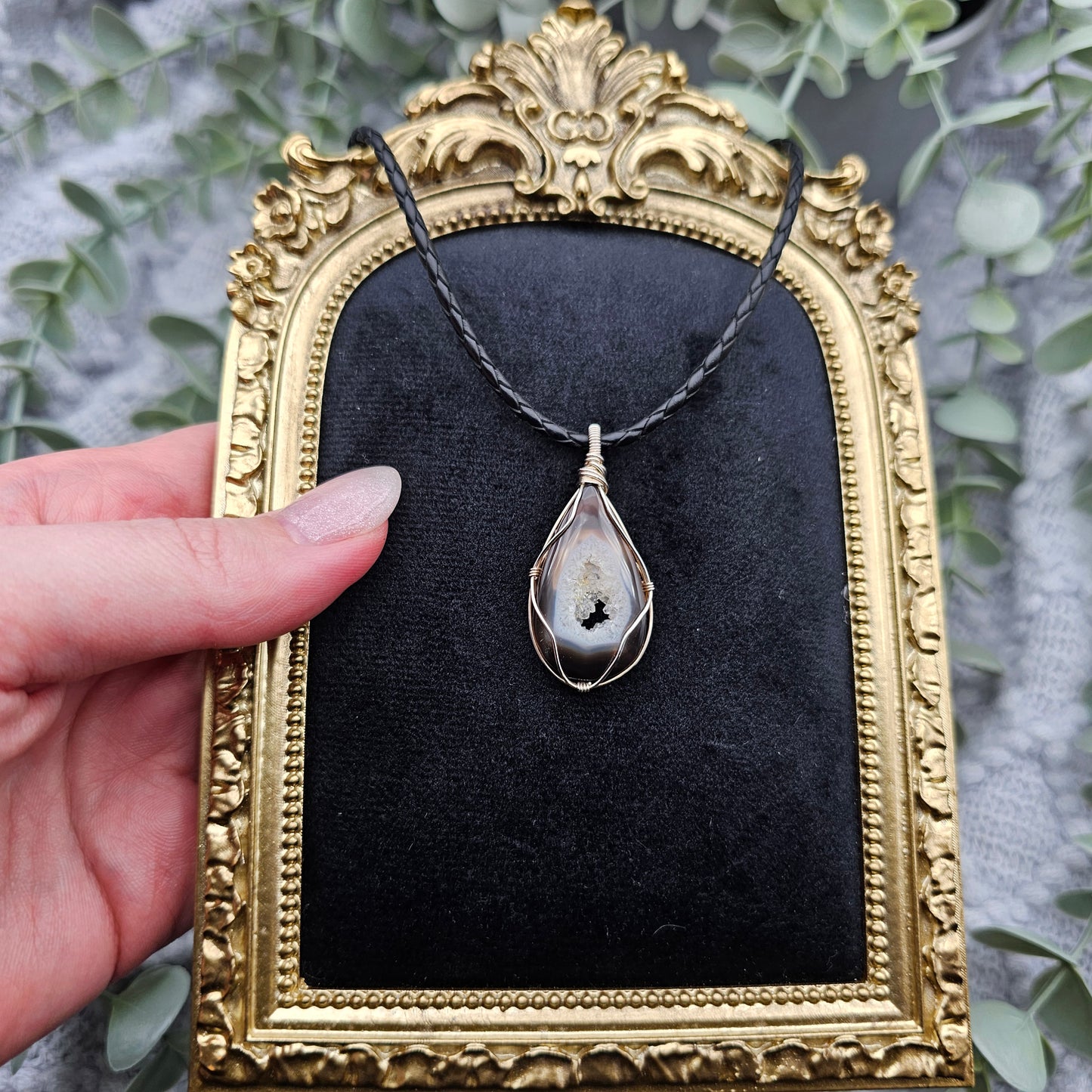 Agate Pendant | 925 Sterling Silver | Gemstone Necklace