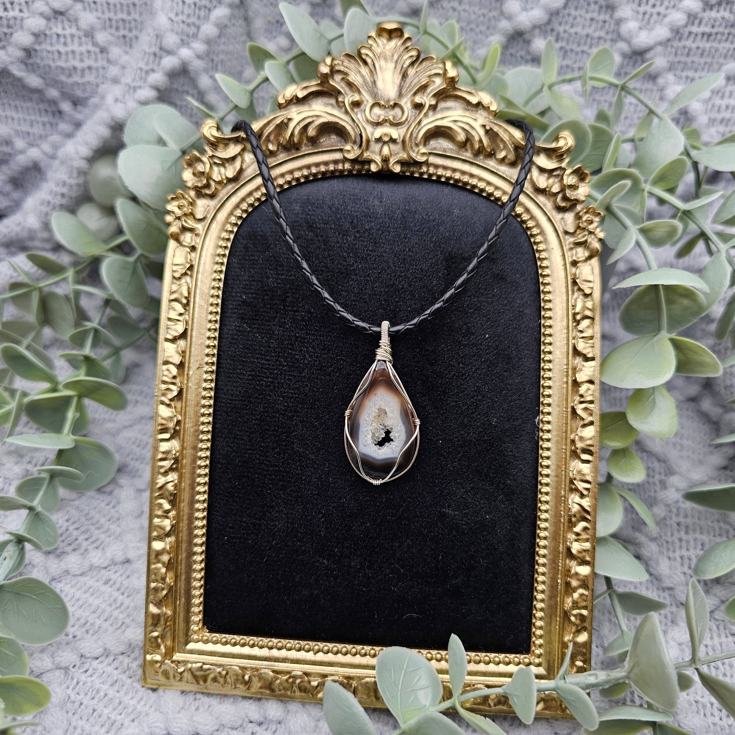 Agate Pendant | 925 Sterling Silver | Gemstone Necklace