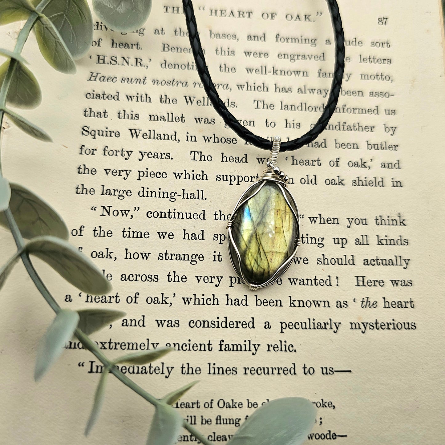 Labradorit Anhänger | 925er Silber | Edelstein Halskette