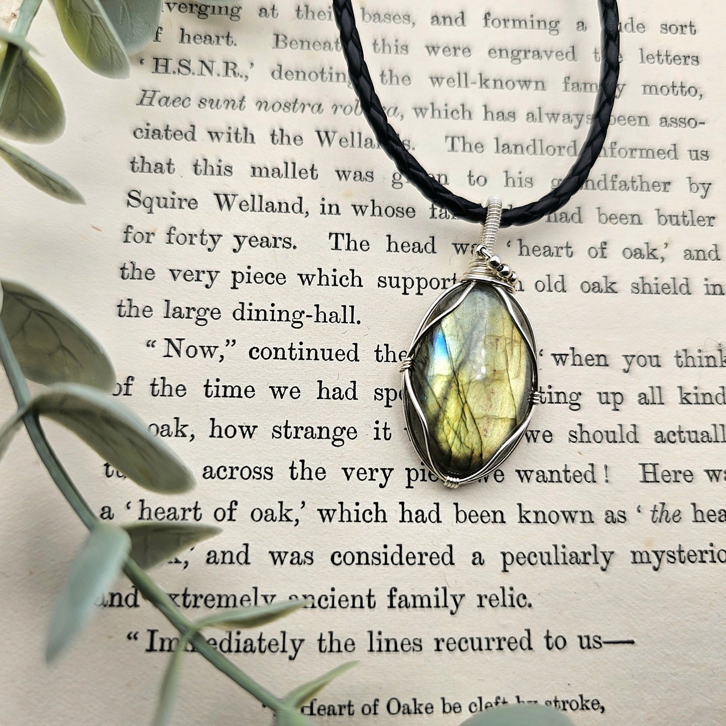 Labradorit Anhänger | 925er Silber | Edelstein Halskette