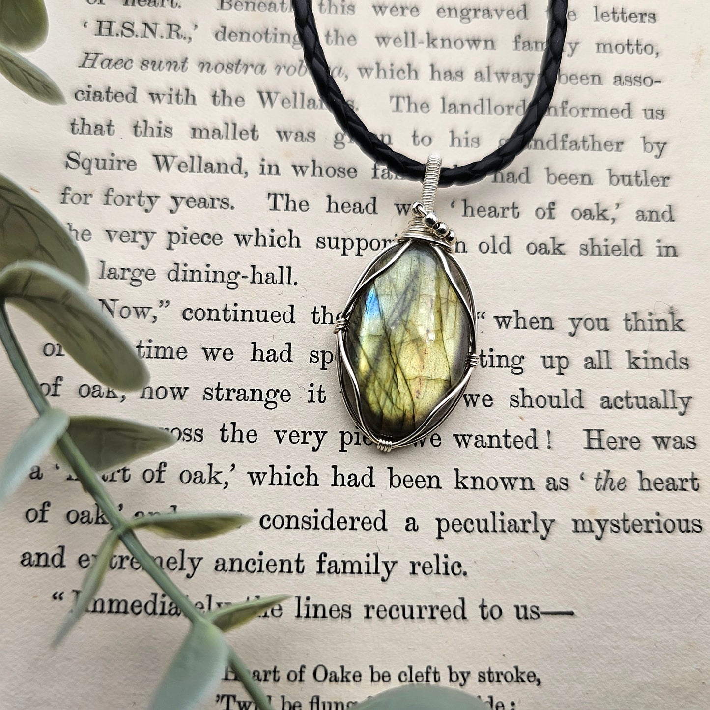 Labradorit Anhänger | 925er Silber | Edelstein Halskette