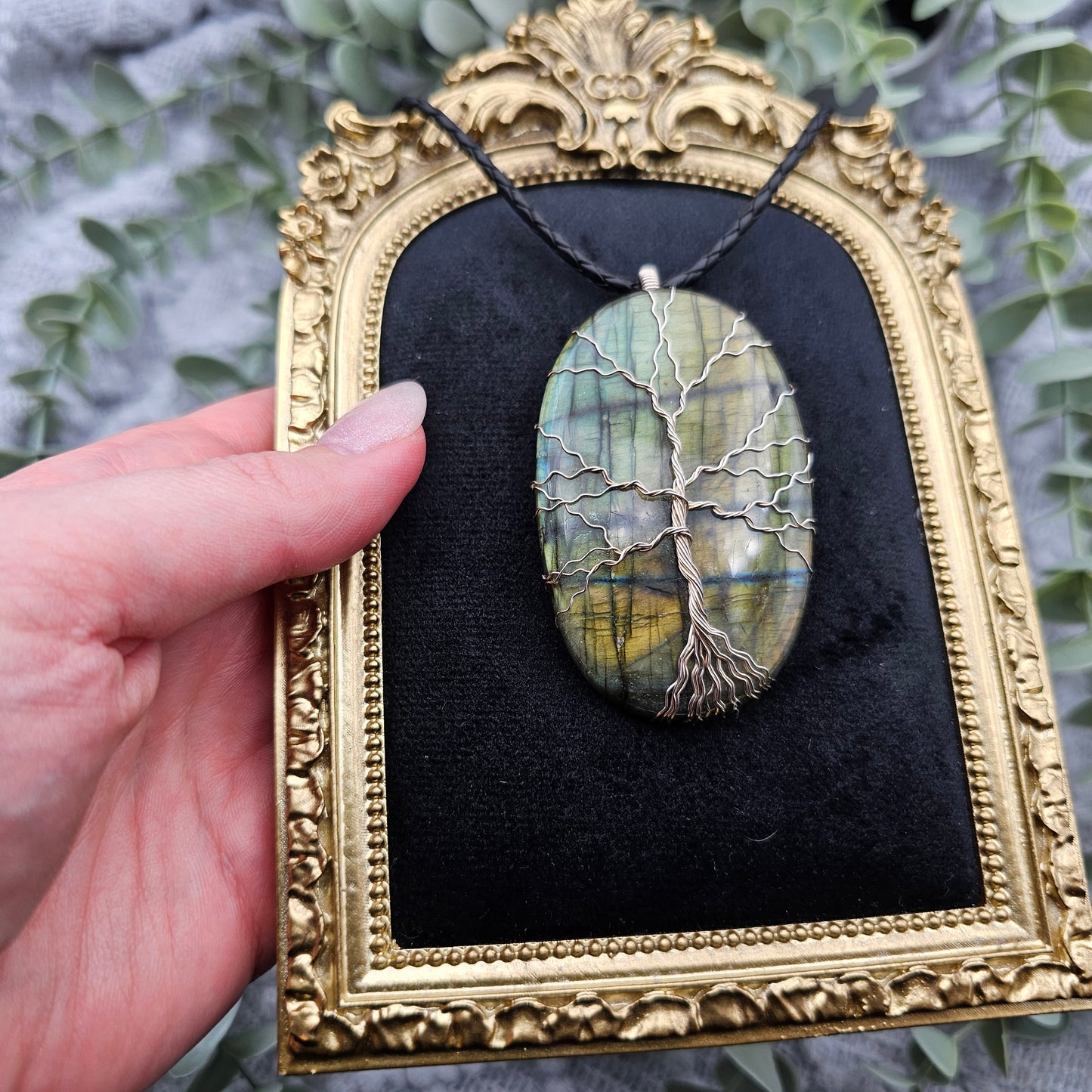 Labradorite Tree of Life Pendant | 925 Sterling Silver | Gemstone Necklace