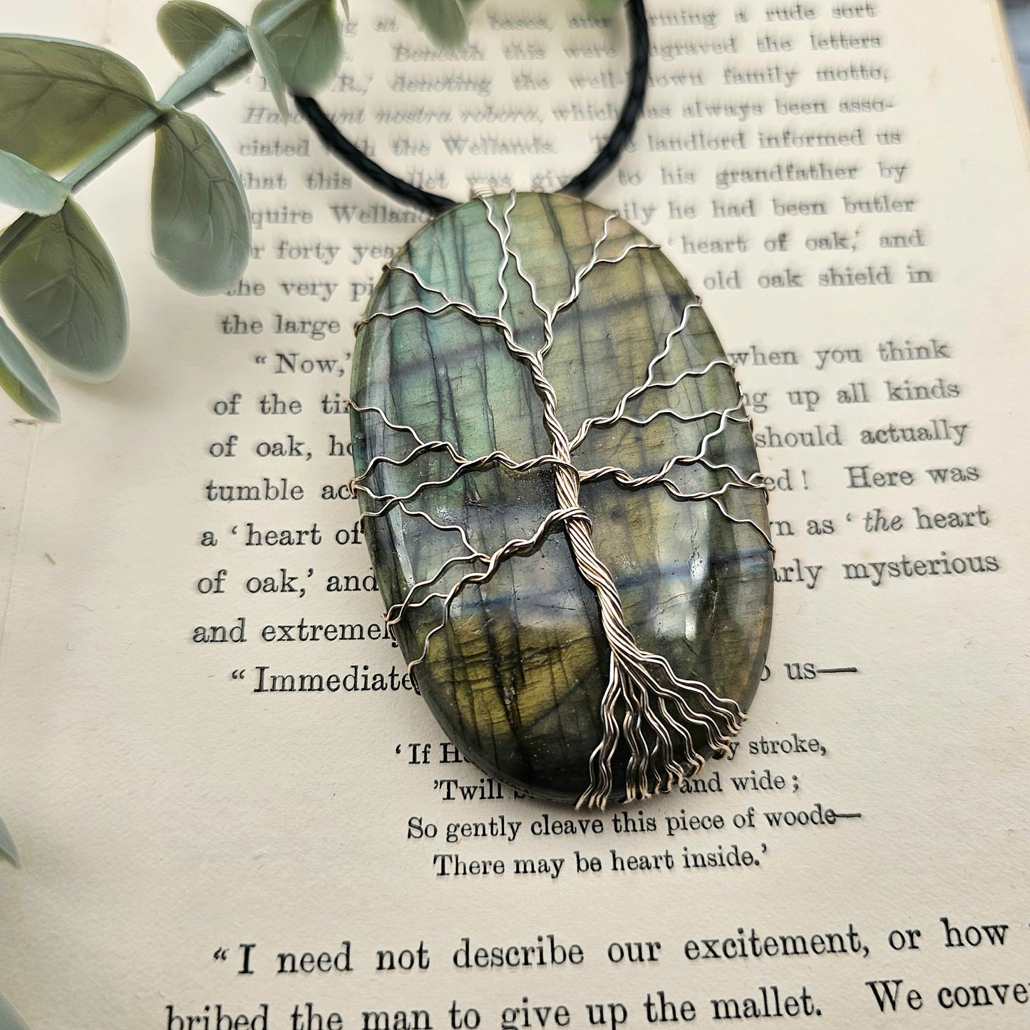 Labradorite Tree of Life Pendant | 925 Sterling Silver | Gemstone Necklace