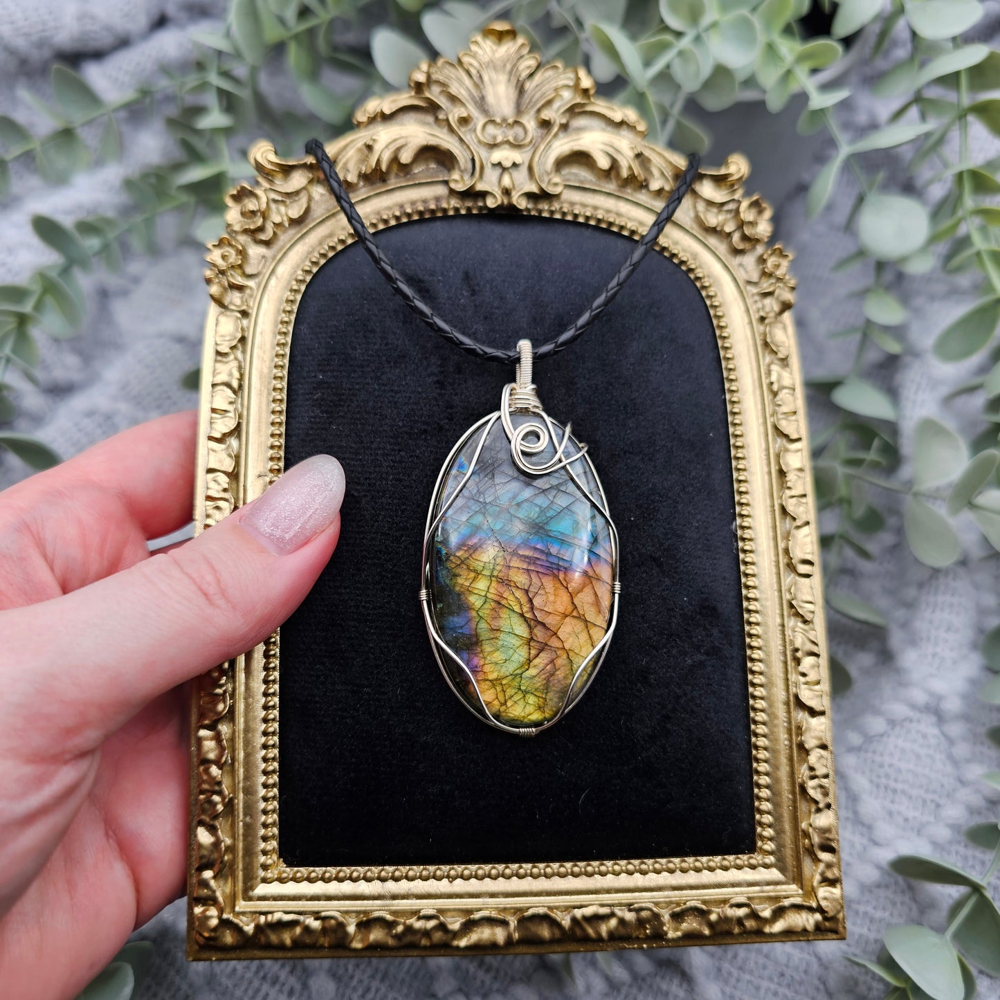 Labradorite Pendant | 925 Sterling Silver | Gemstone Necklace