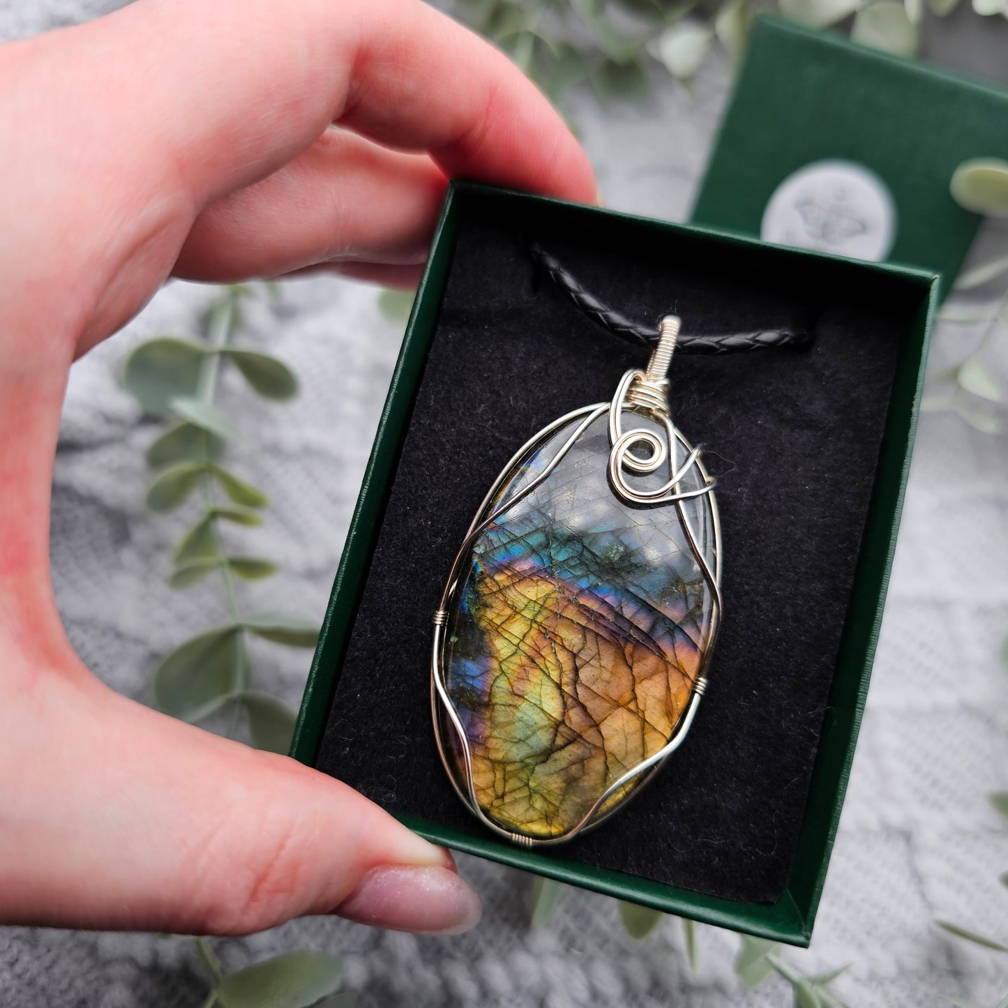 Labradorite Pendant | 925 Sterling Silver | Gemstone Necklace