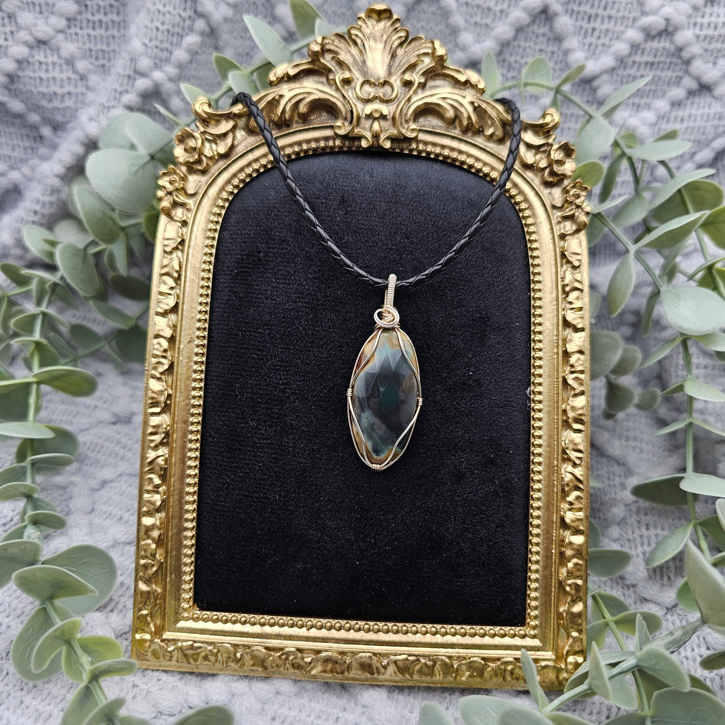 Jaspis Anhänger | 925er Silber | Edelstein Halskette