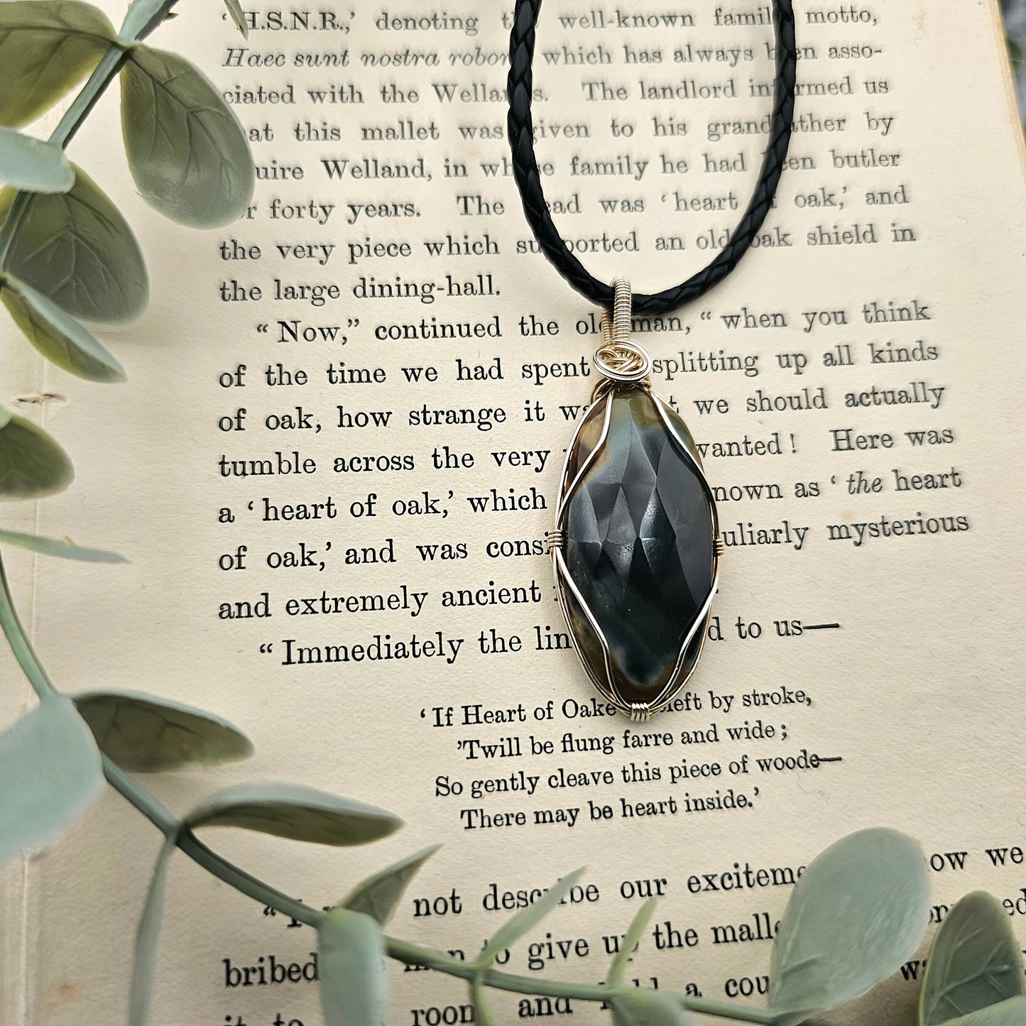 Jaspis Anhänger | 925er Silber | Edelstein Halskette