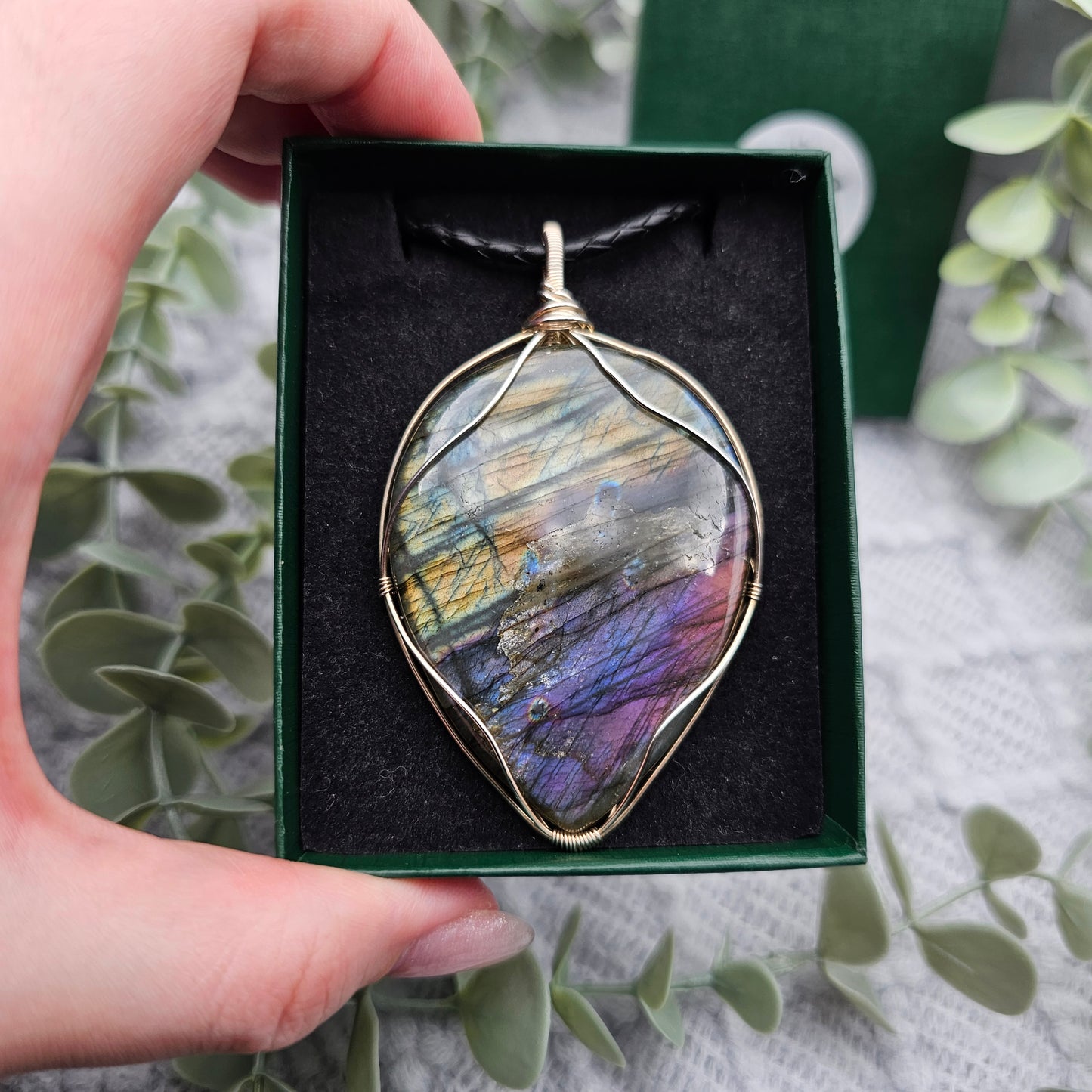 Labradorite Pendant | 925 Silver | Gemstone Necklace