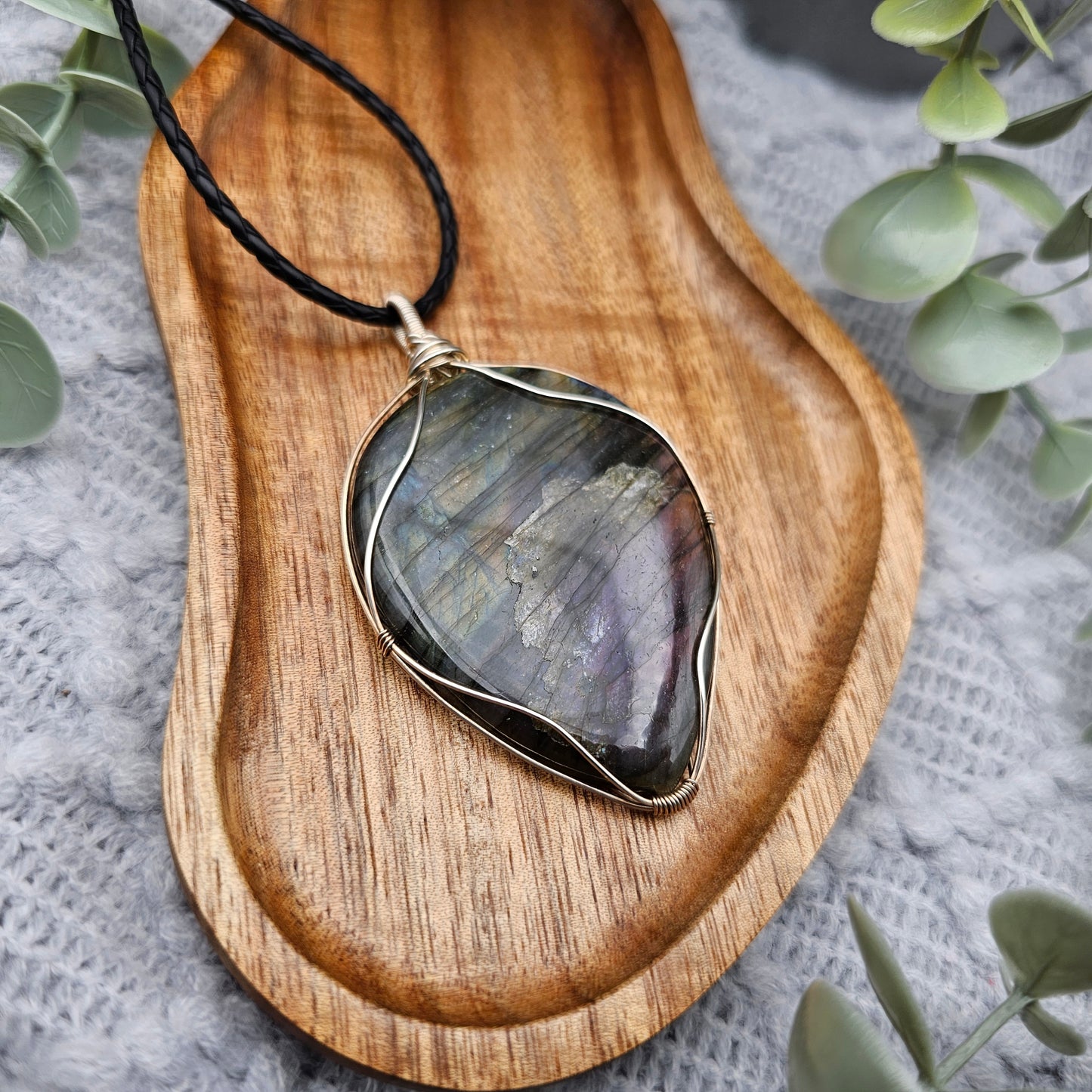 Labradorite Pendant | 925 Silver | Gemstone Necklace