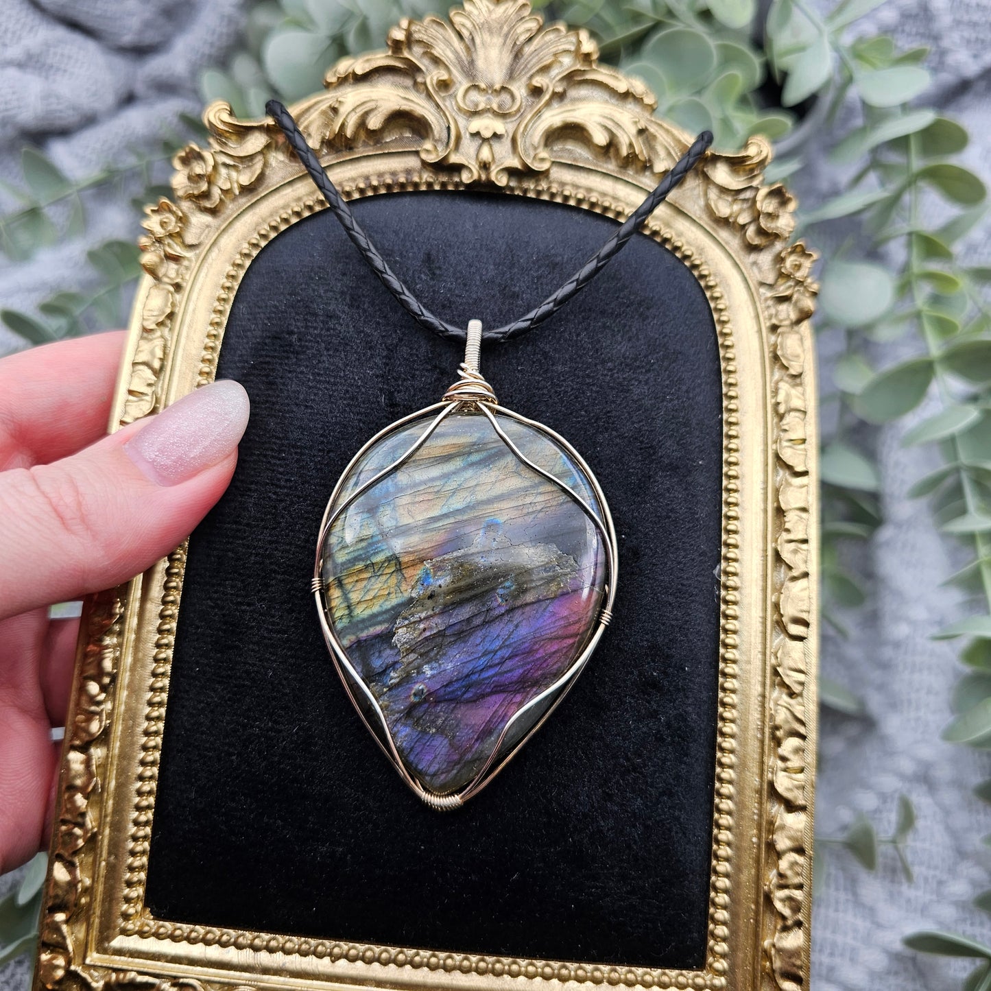 Labradorite Pendant | 925 Silver | Gemstone Necklace