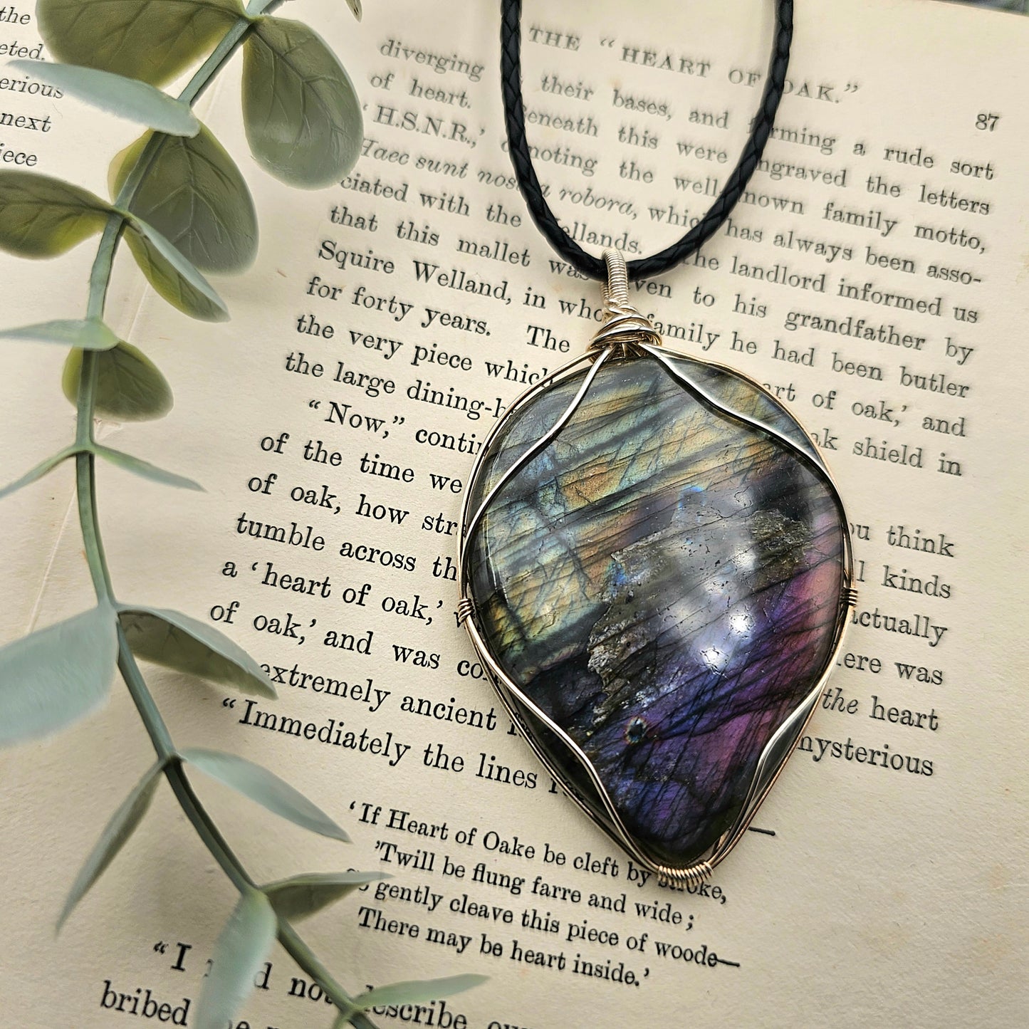 Labradorit Anhänger | 925er Silber | Edelstein Halskette