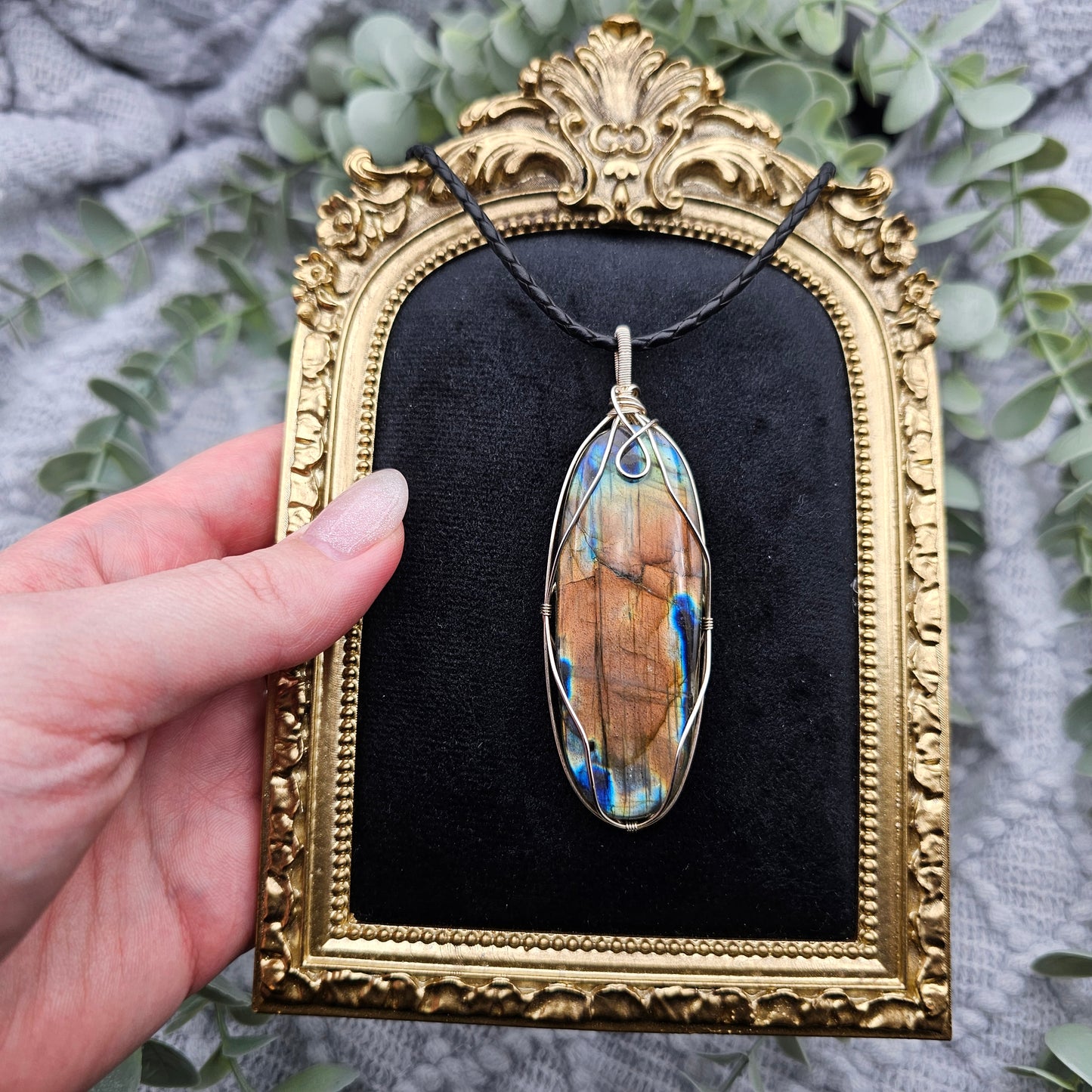 Labradorite Pendant | 925 Sterling Silver | Gemstone Necklace