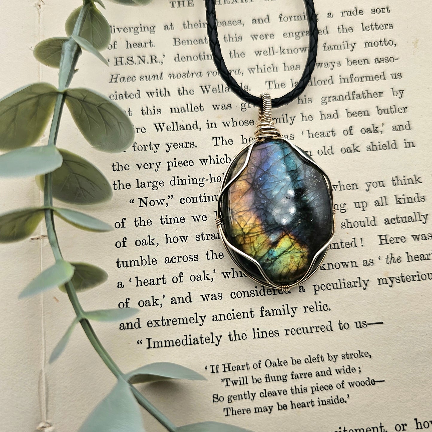 Labradorit Anhänger | 925er Silber | Edelstein Halskette