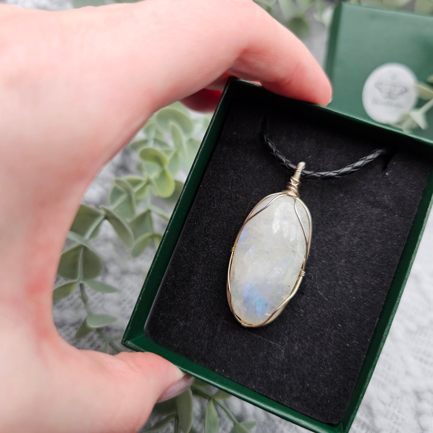 Rainbow Moonstone Pendant | 925 Sterling Silver | Gemstone Necklace