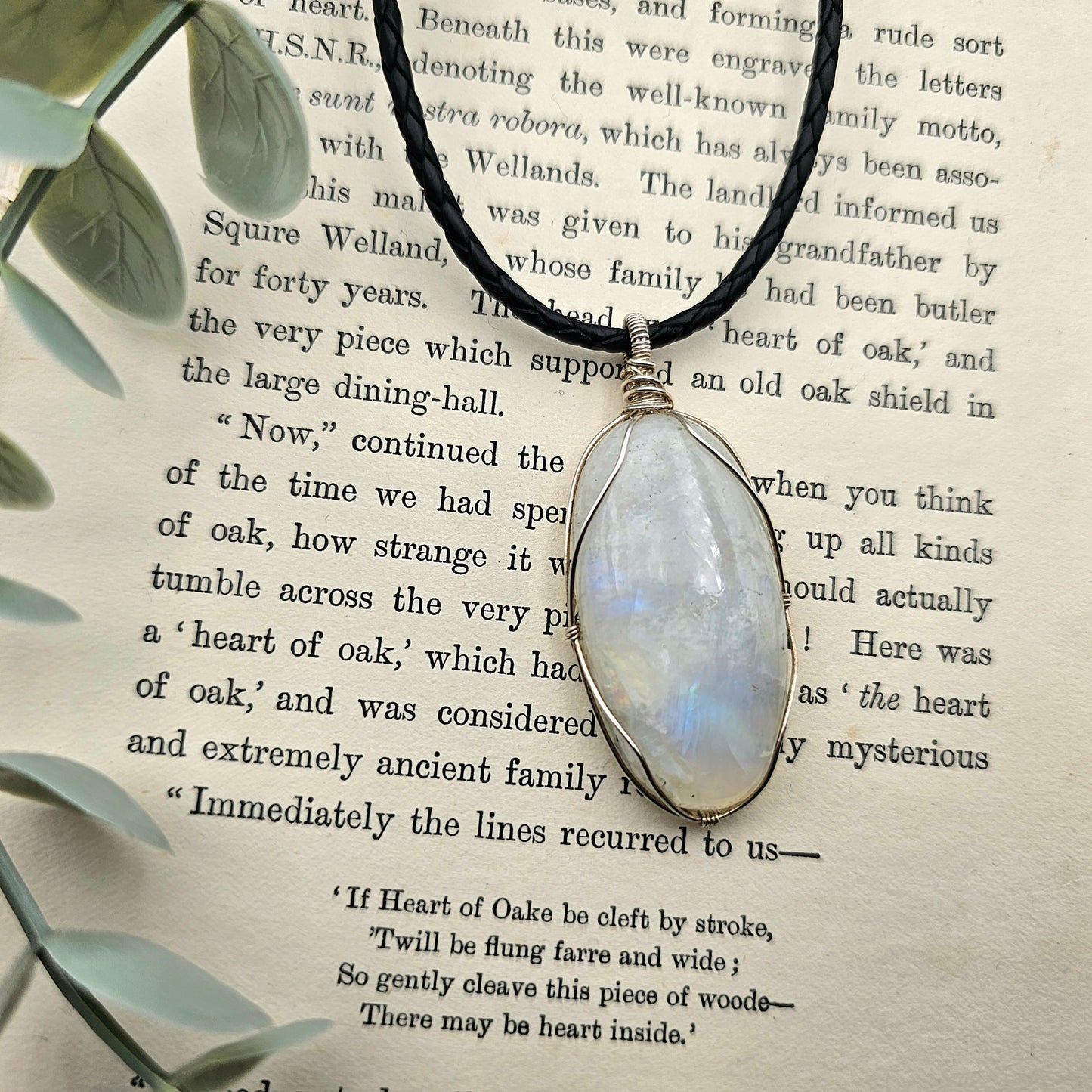 Rainbow Moonstone Pendant | 925 Sterling Silver | Gemstone Necklace