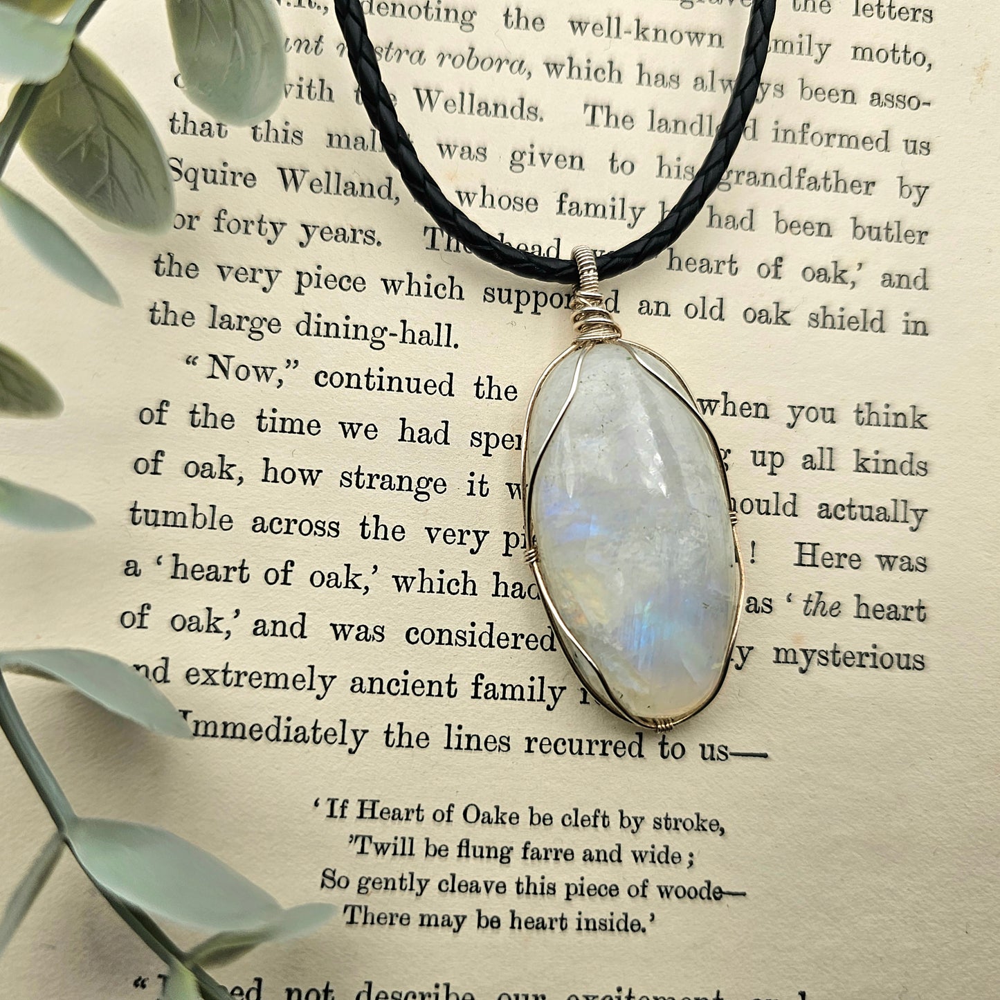 Rainbow Moonstone Pendant | 925 Sterling Silver | Gemstone Necklace