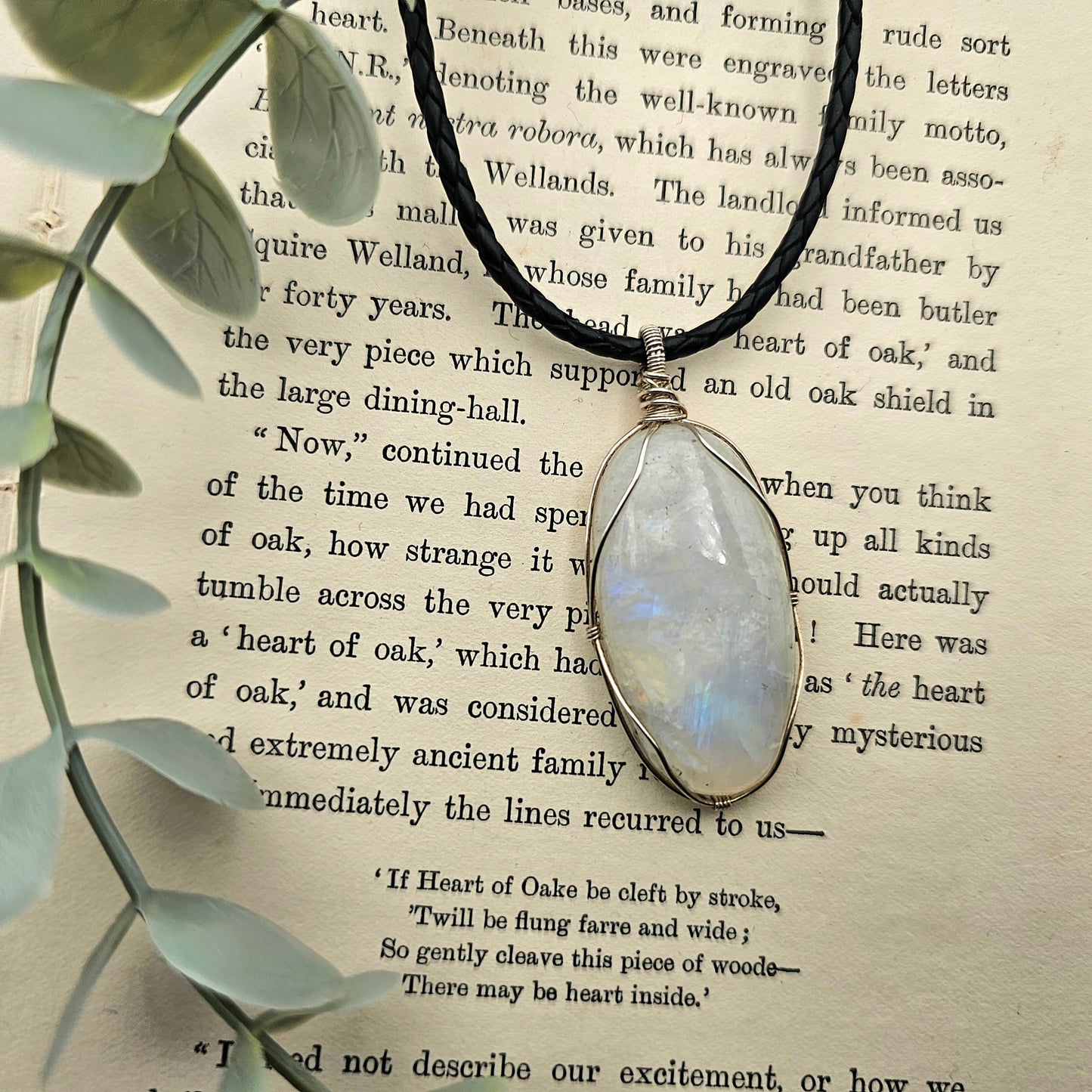 Rainbow Moonstone Pendant | 925 Sterling Silver | Gemstone Necklace