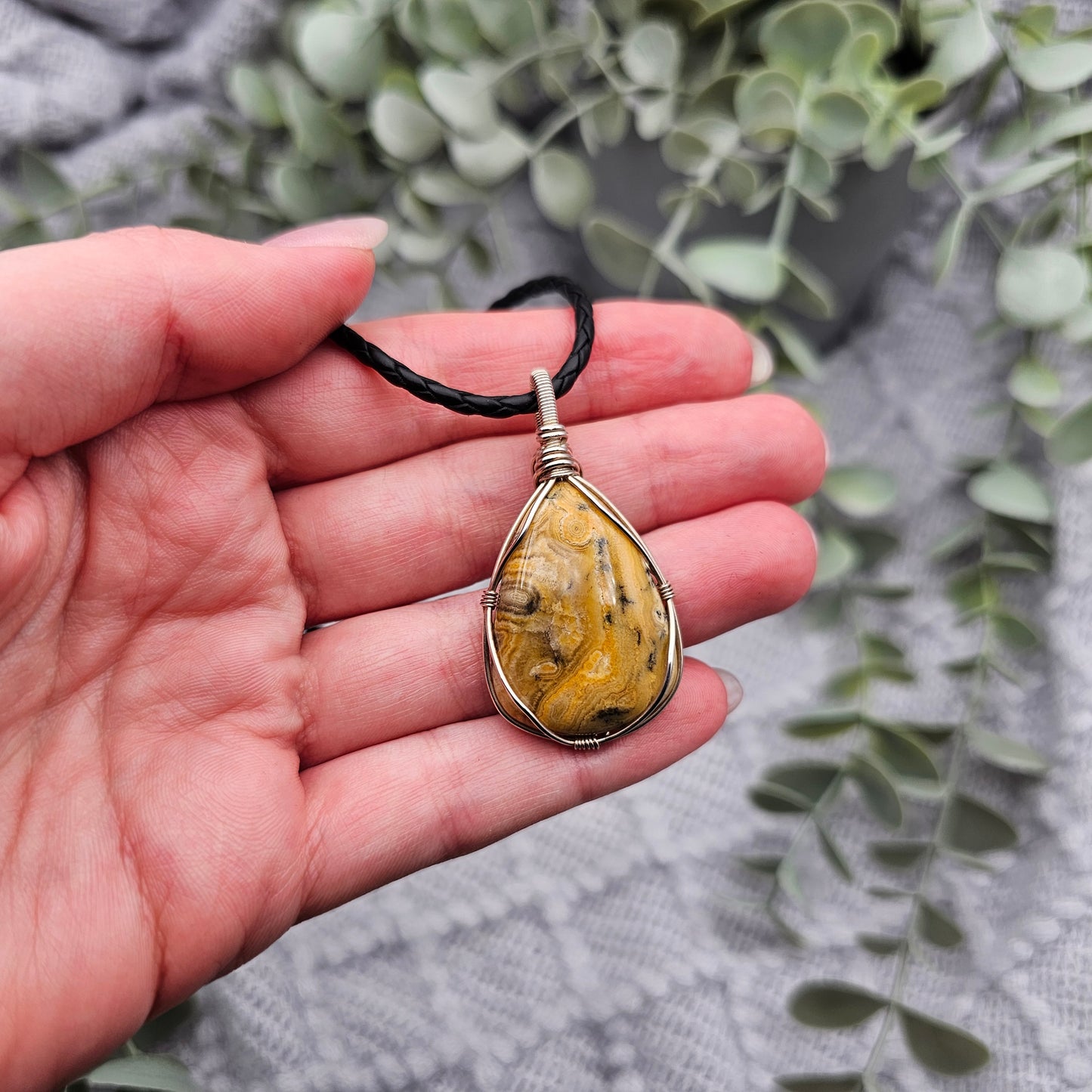 Agate Pendant | 925 Sterling Silver | Gemstone Necklace
