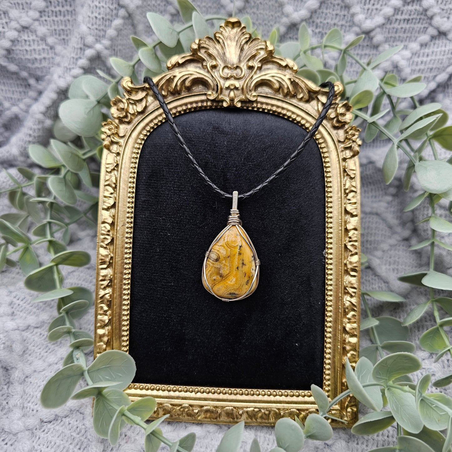 Achat Anhänger | 925er Silber | Edelstein Halskette