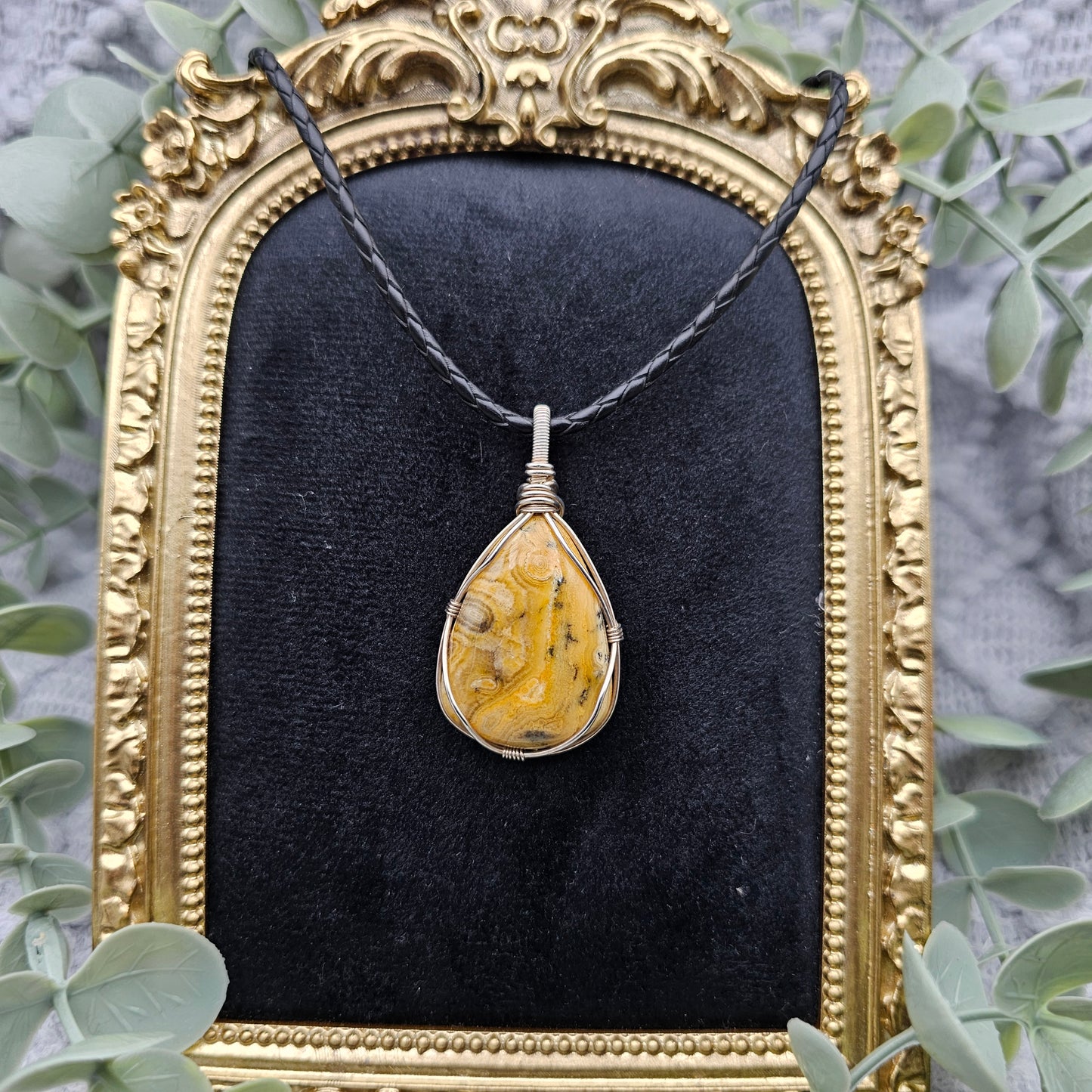 Achat Anhänger | 925er Silber | Edelstein Halskette