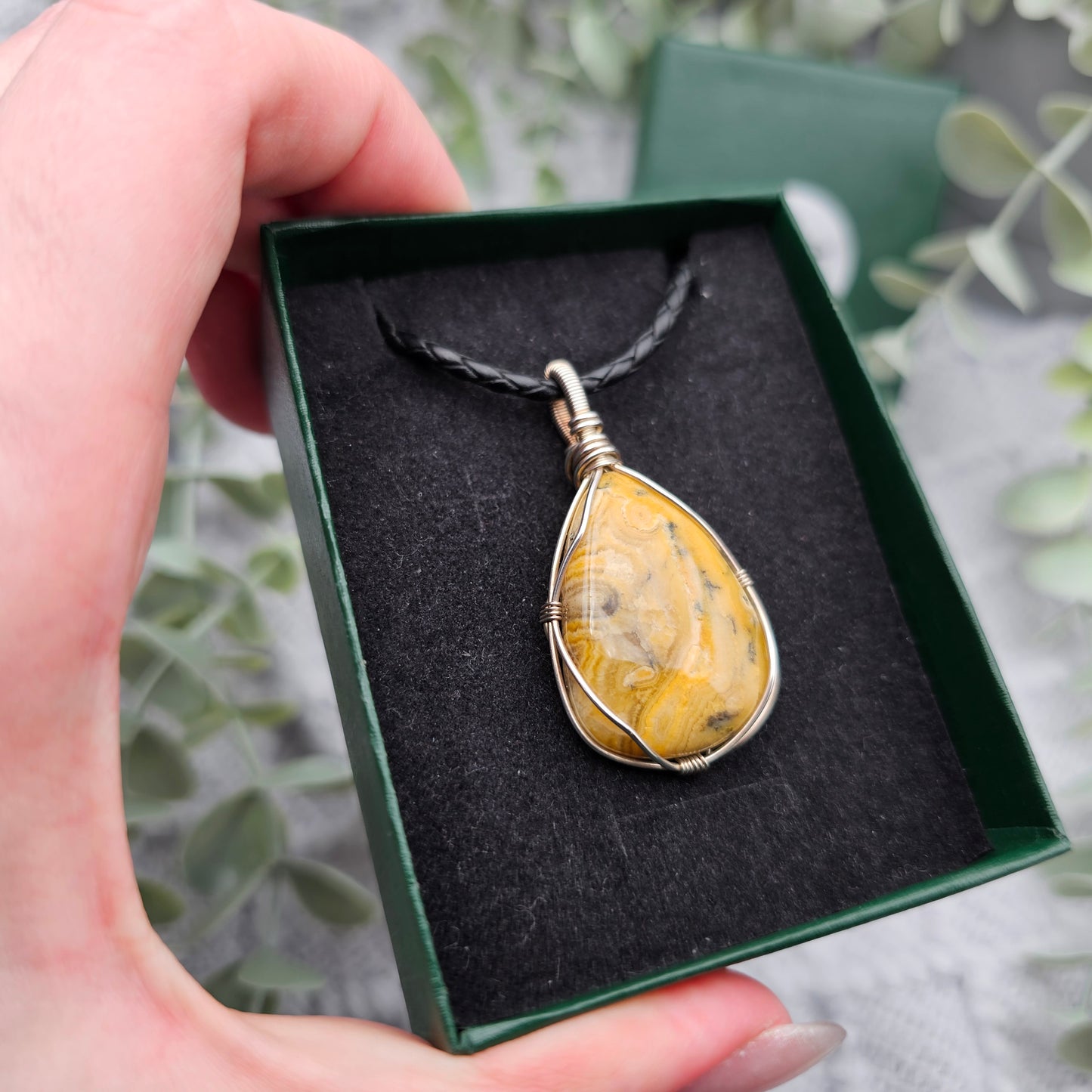 Agate Pendant | 925 Sterling Silver | Gemstone Necklace