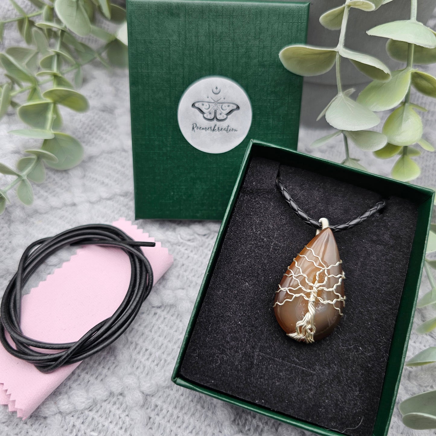 Agate Crystal Tree of Life Pendant | Jewelry Wire | Gemstone Necklace