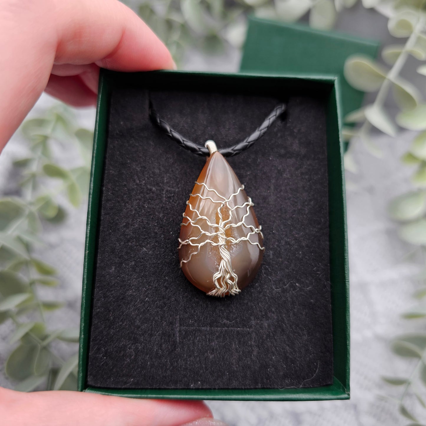 Agate Crystal Tree of Life Pendant | Jewelry Wire | Gemstone Necklace