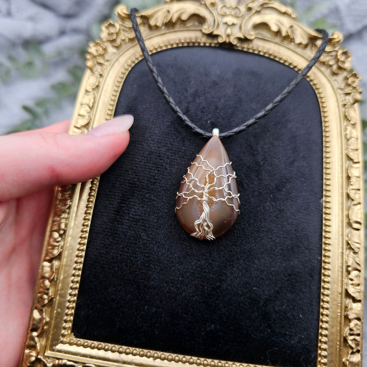 Agate Crystal Tree of Life Pendant | Jewelry Wire | Gemstone Necklace