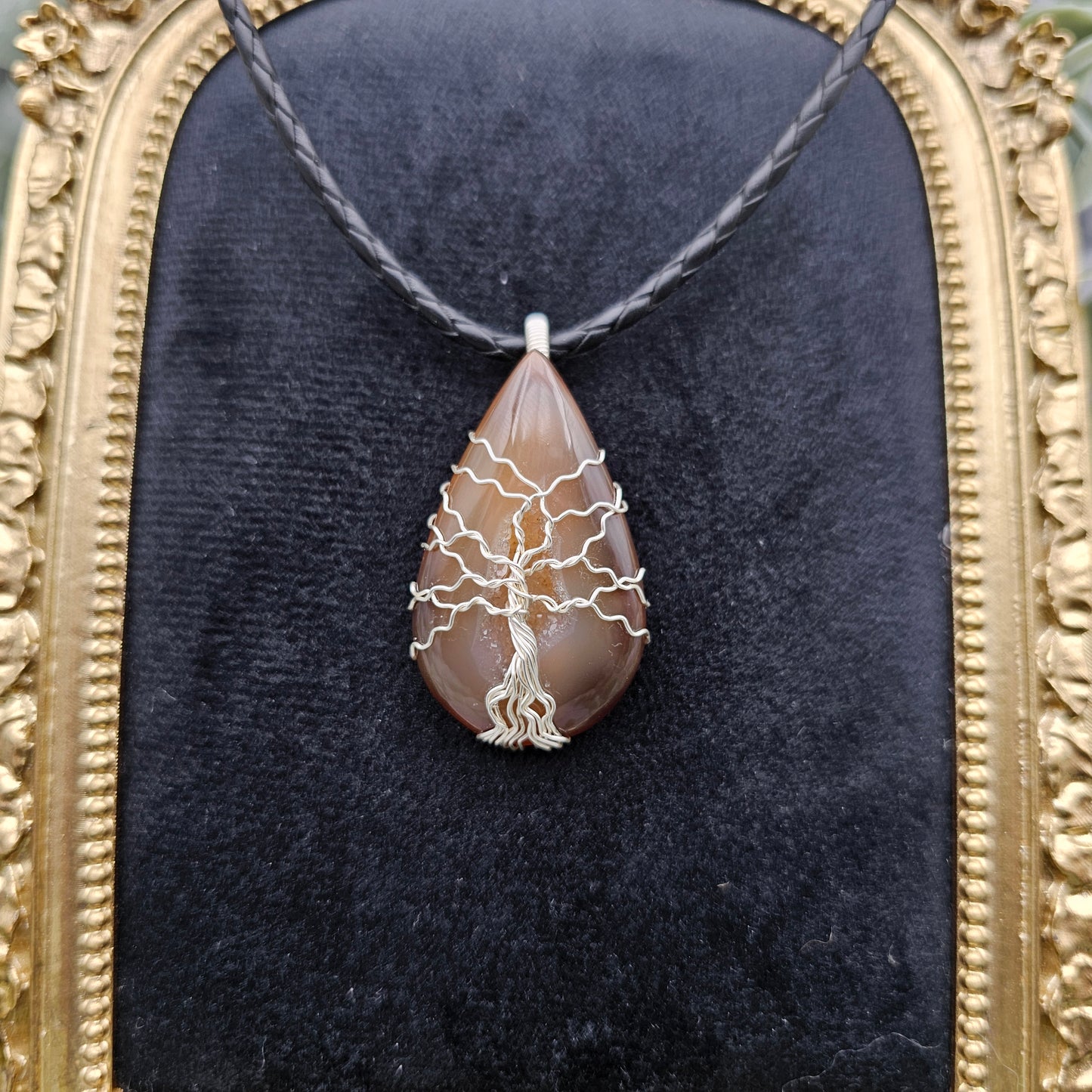Agate Crystal Tree of Life Pendant | Jewelry Wire | Gemstone Necklace