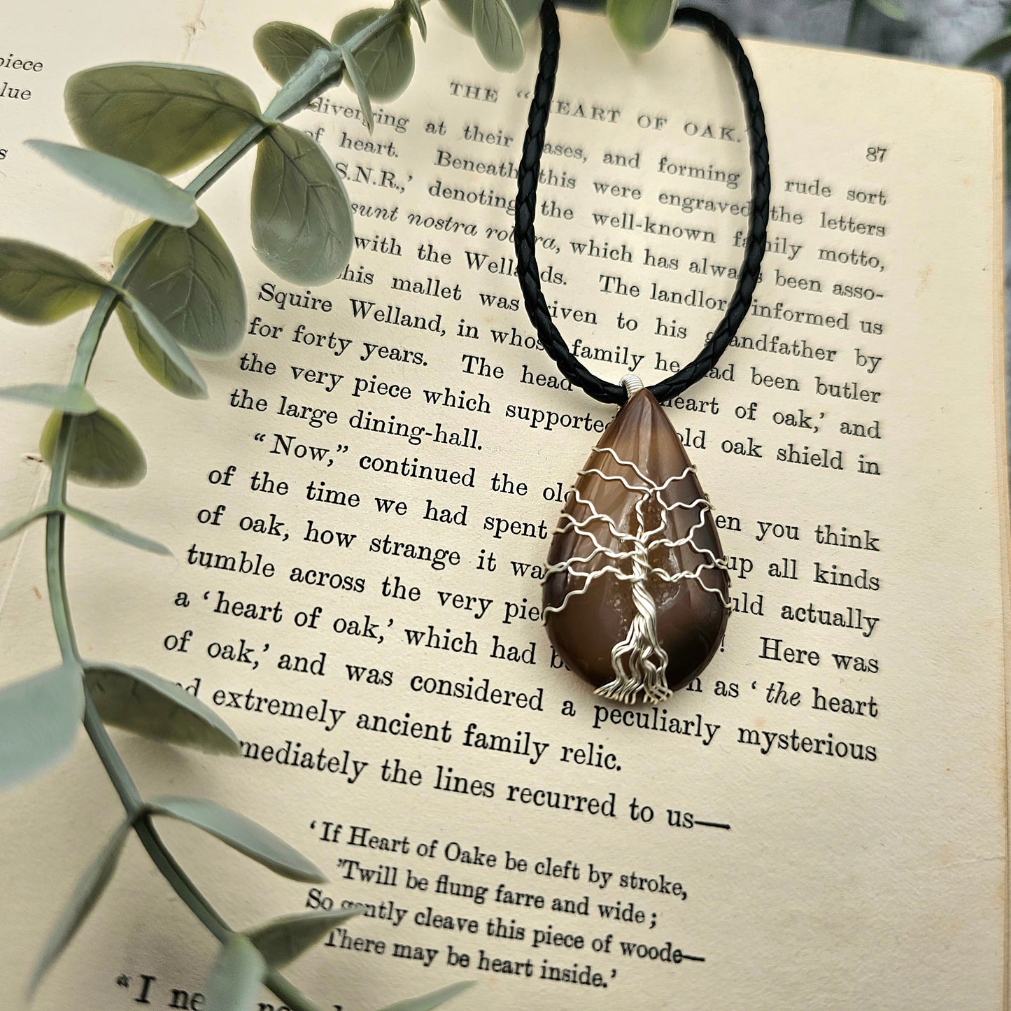 Agate Crystal Tree of Life Pendant | Jewelry Wire | Gemstone Necklace