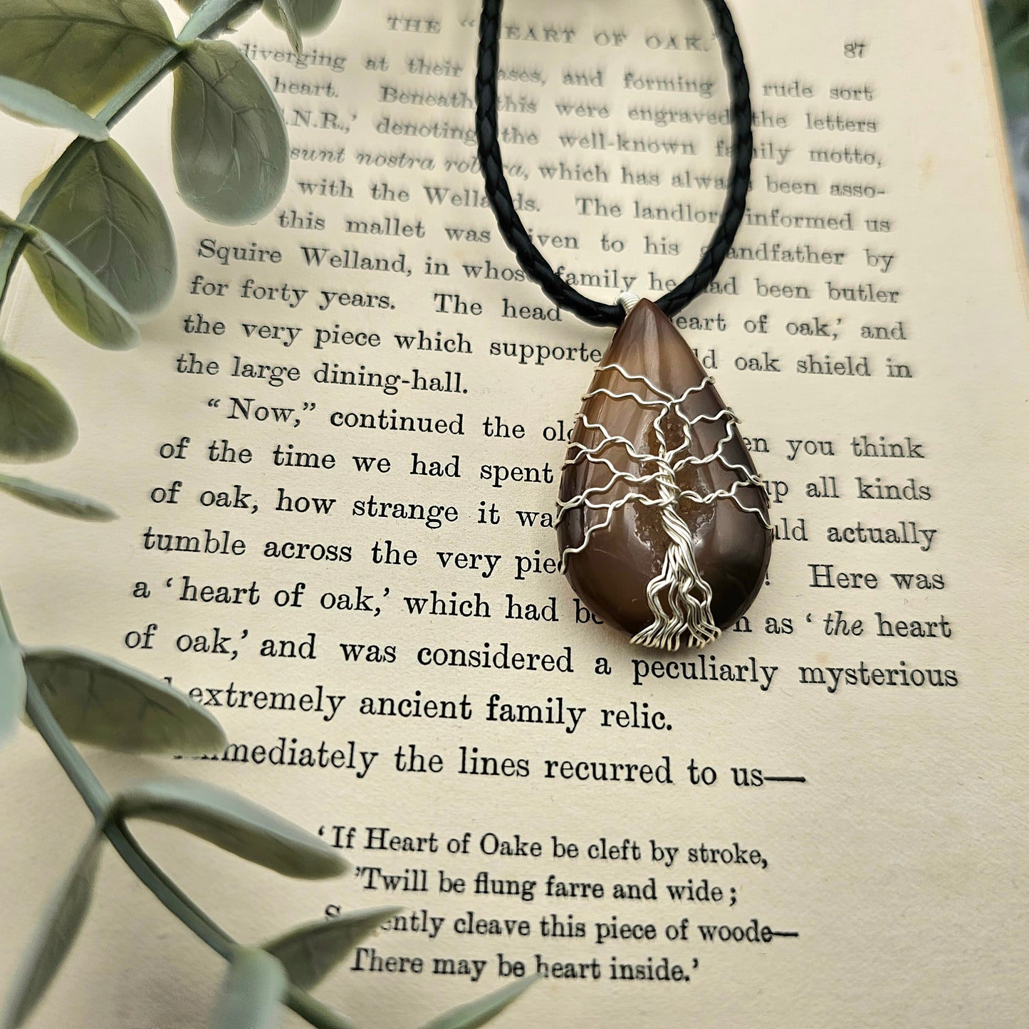 Agate Crystal Tree of Life Pendant | Jewelry Wire | Gemstone Necklace