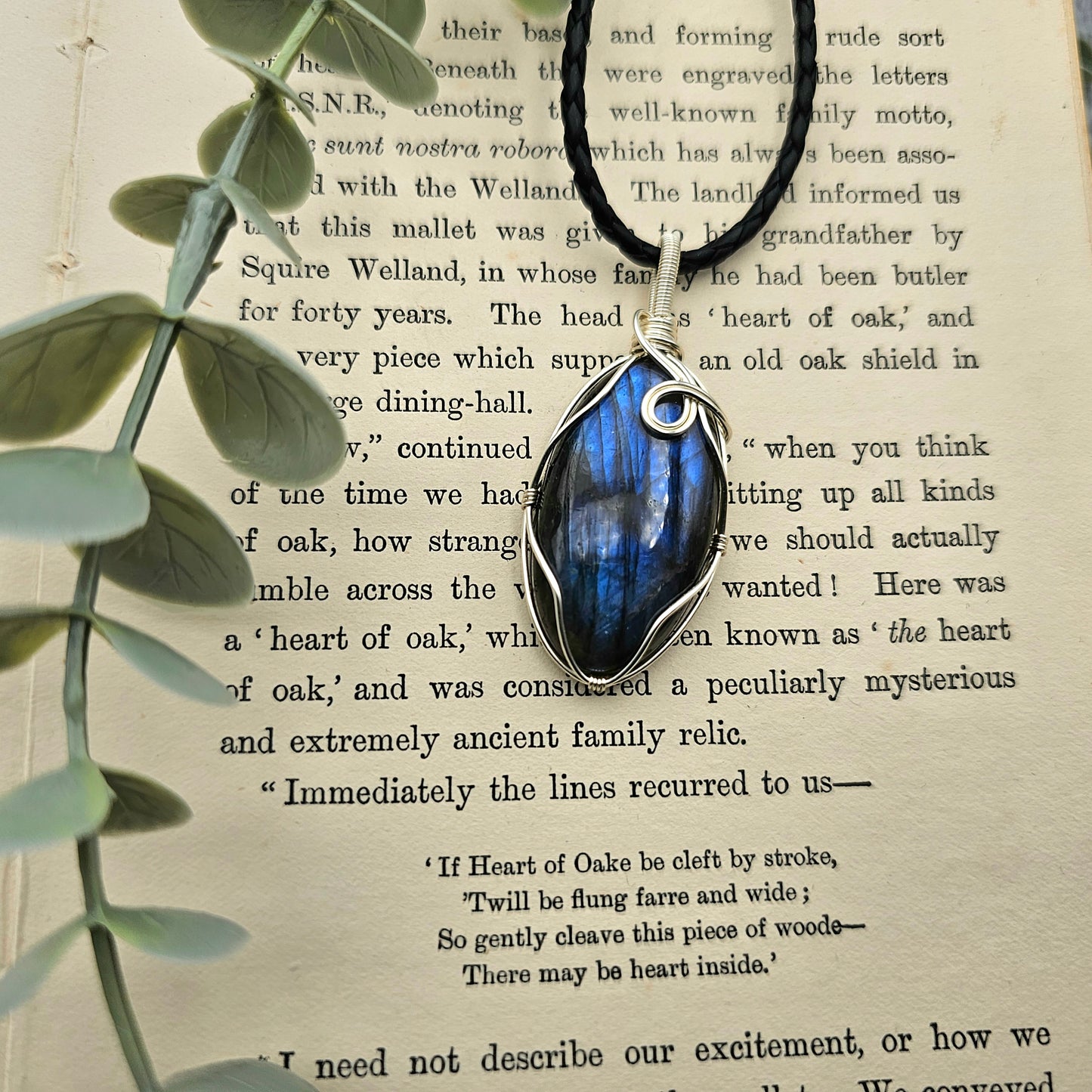 Labradorit Anhänger | Schmuckdraht | Edelstein Halskette