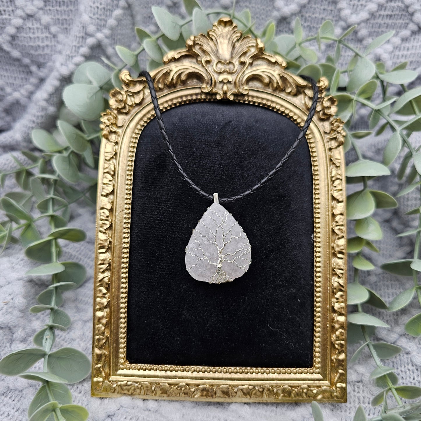 Agate Crystal Tree of Life Pendant | Jewelry Wire | Gemstone Necklace