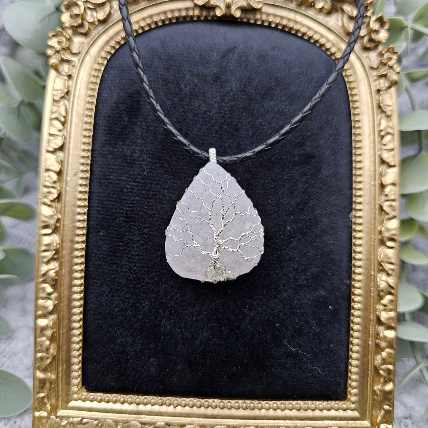Agate Crystal Tree of Life Pendant | Jewelry Wire | Gemstone Necklace