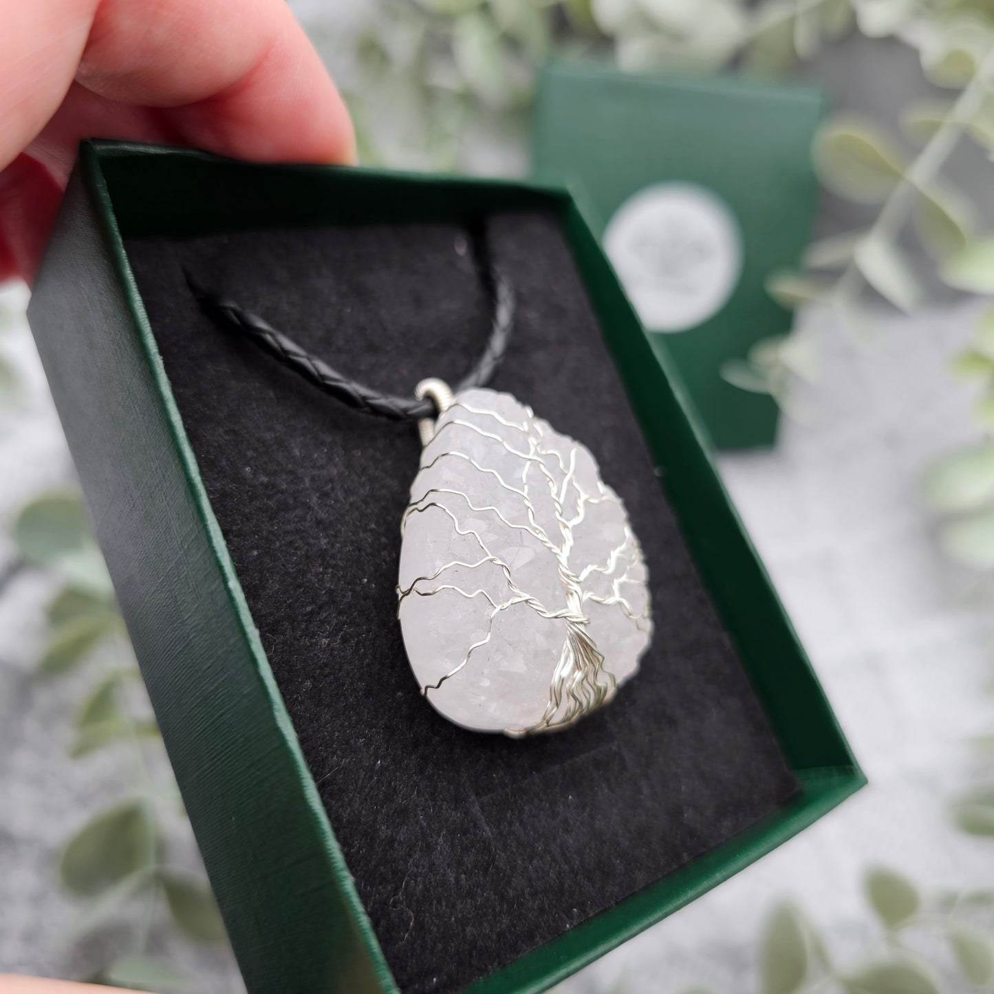 Agate Crystal Tree of Life Pendant | Jewelry Wire | Gemstone Necklace