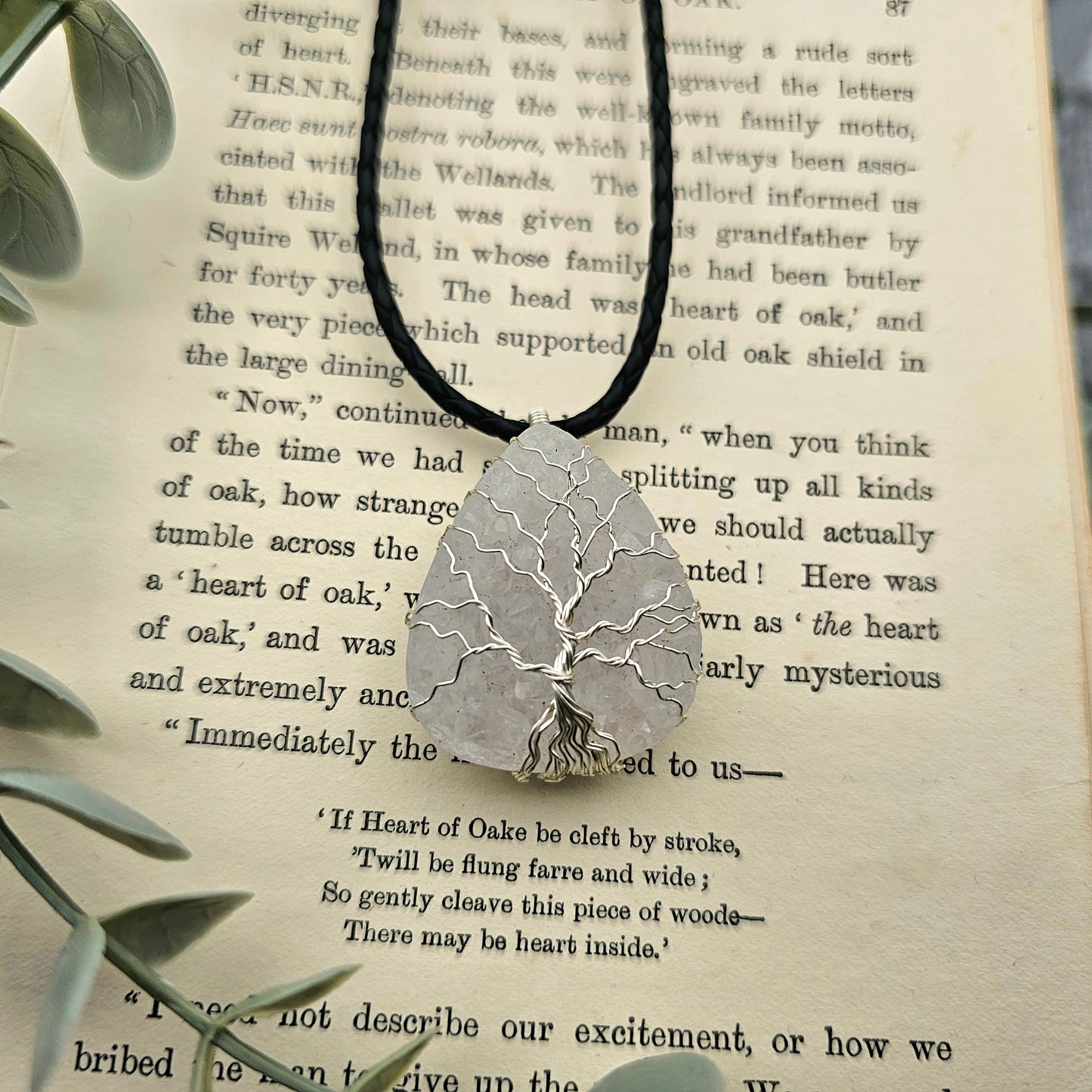 Agate Crystal Tree of Life Pendant | Jewelry Wire | Gemstone Necklace