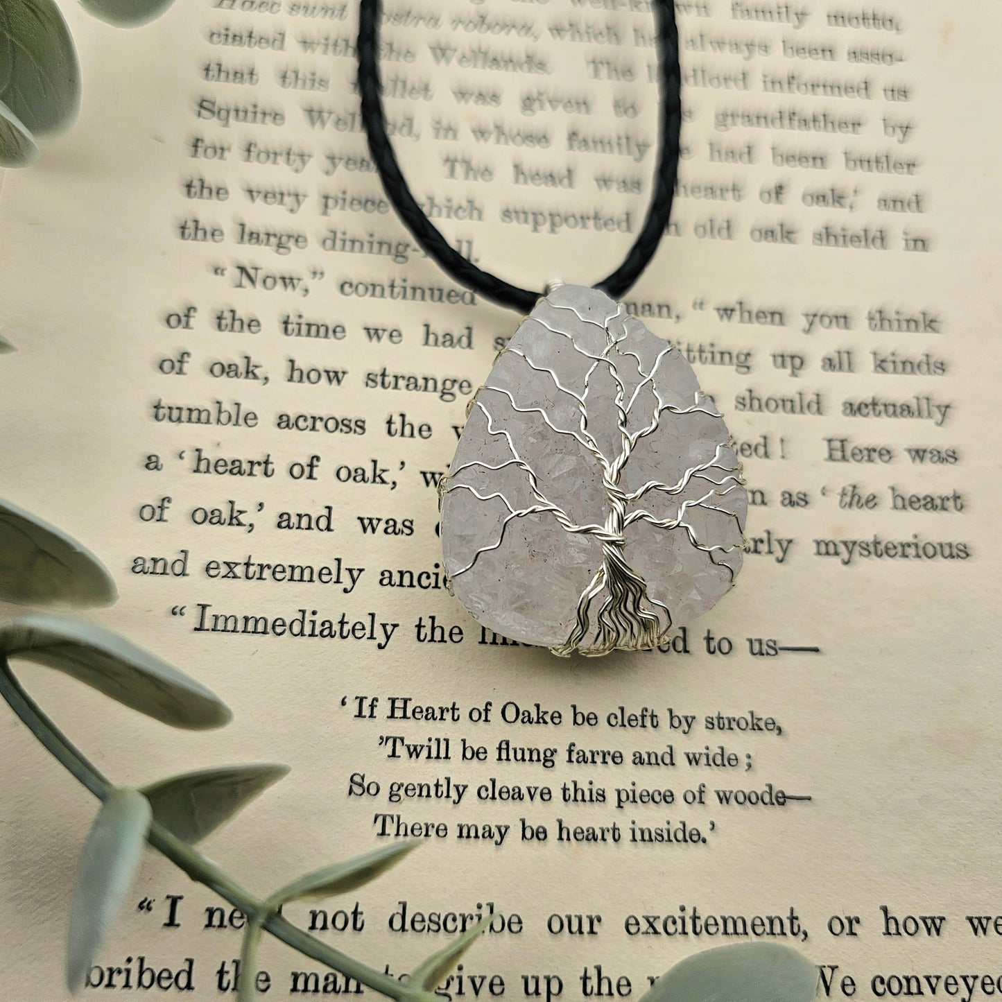 Agate Crystal Tree of Life Pendant | Jewelry Wire | Gemstone Necklace